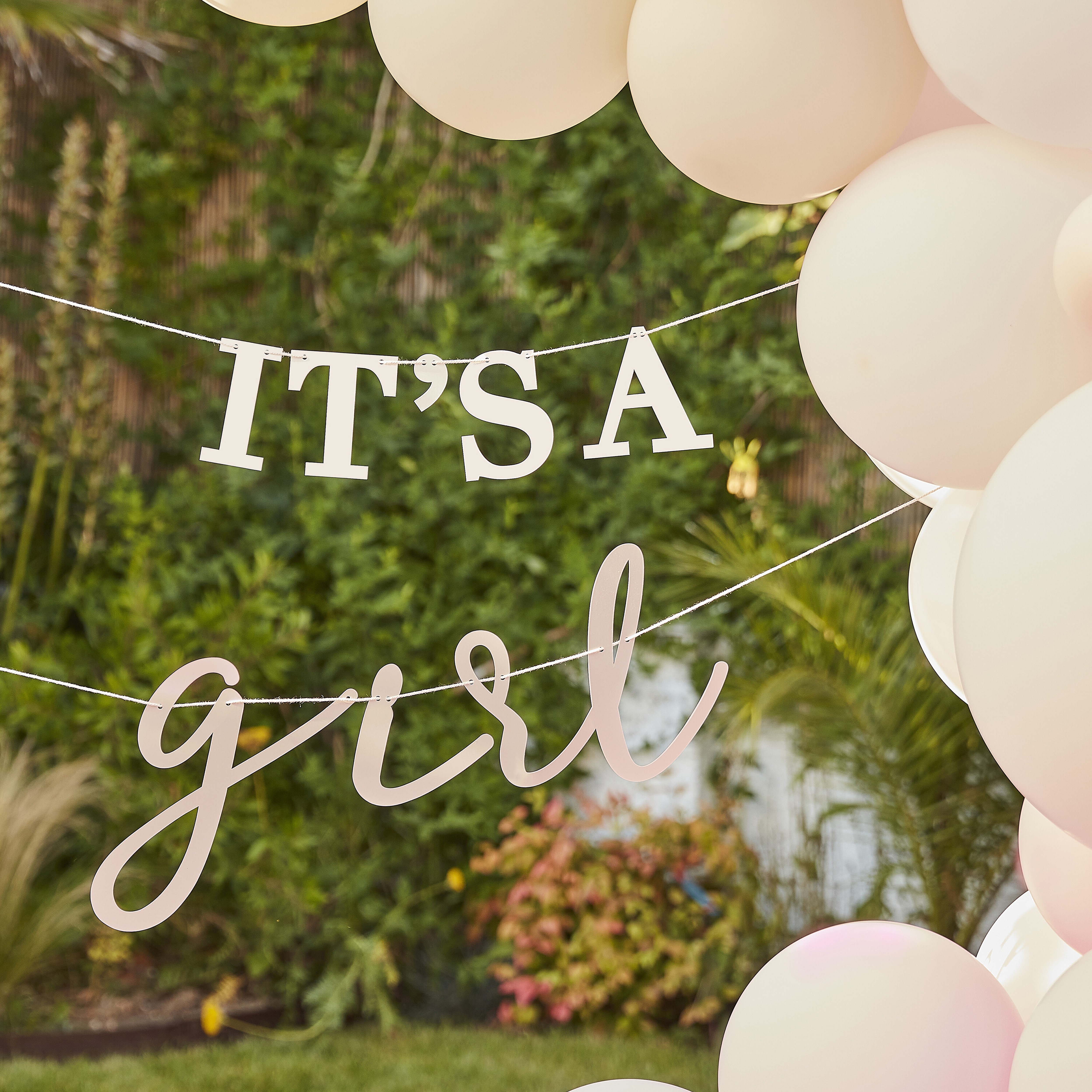 Girlande "It's a Girl", 100 % umweltfreundlich