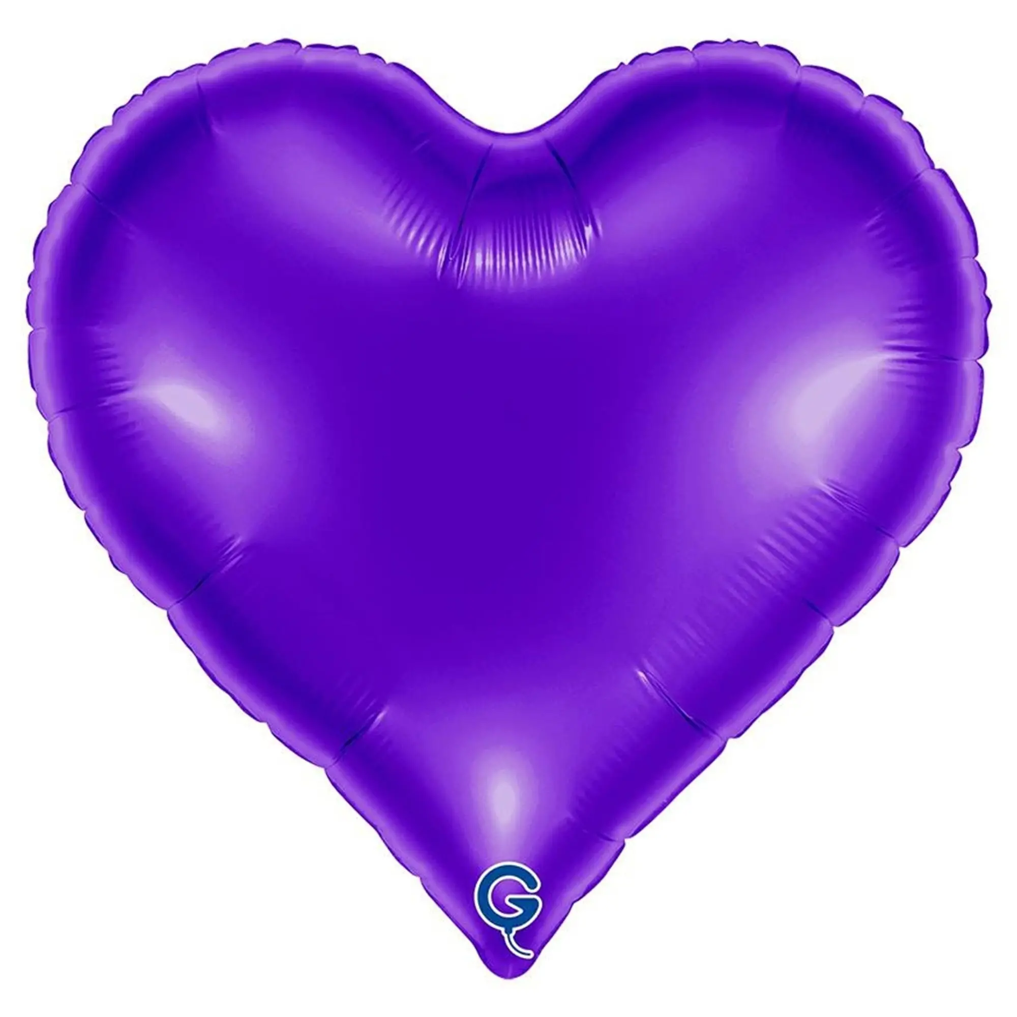 Herzballon, Luftballon, Metallisch, Lila, Herzform