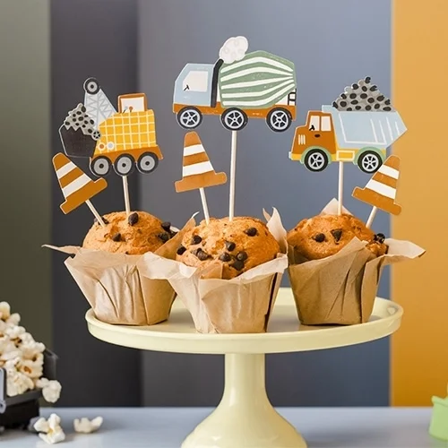 Muffins, Cupcake, Verkehrsdekoration, Auto-Motiv, Miniaturen