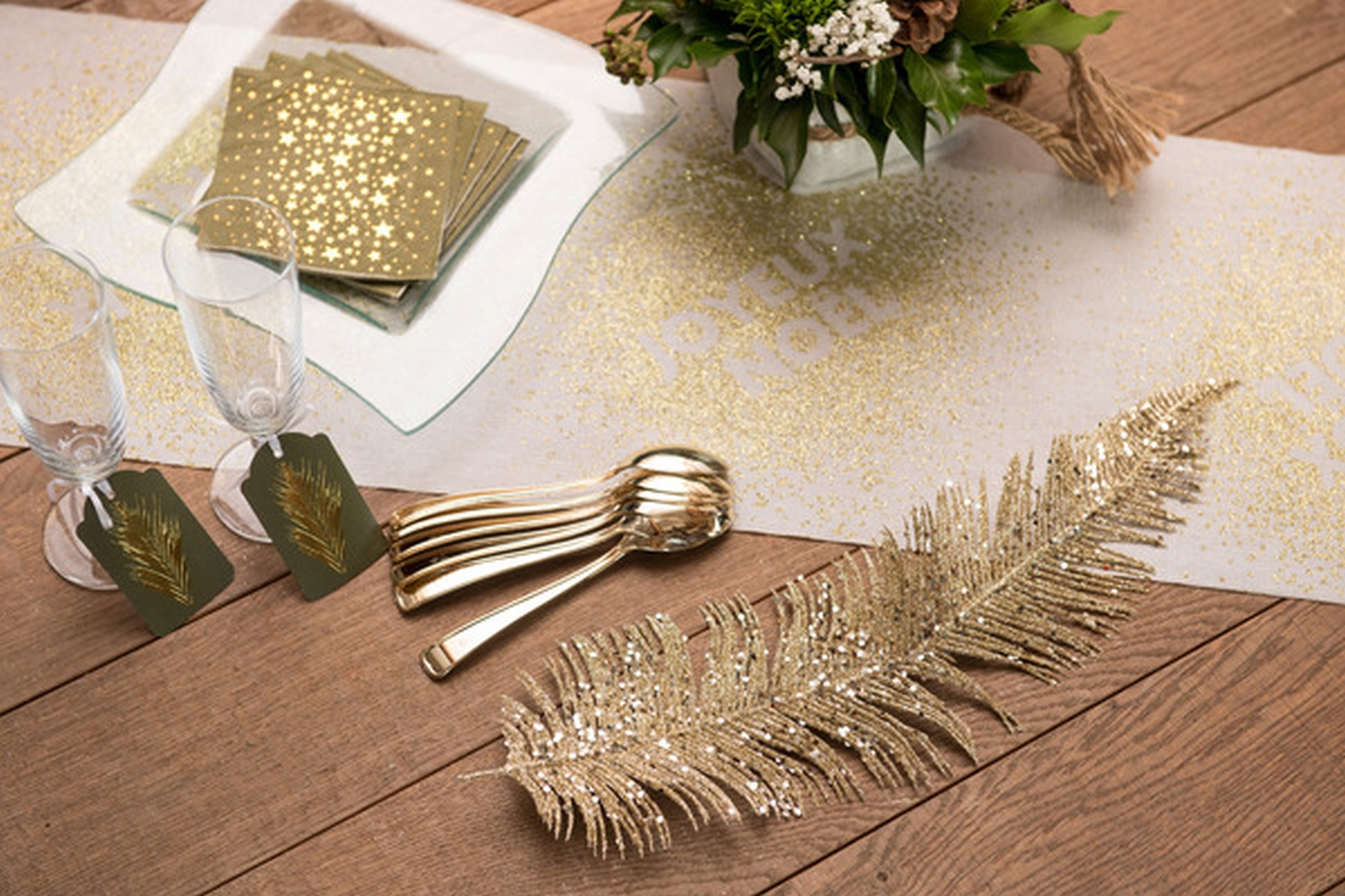 Roségold - großes Palmenblatt Roségold - großes Palmenblatt