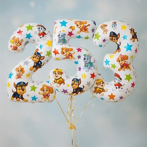 65, Balloon, Zahl, Foilballon, Puffy
