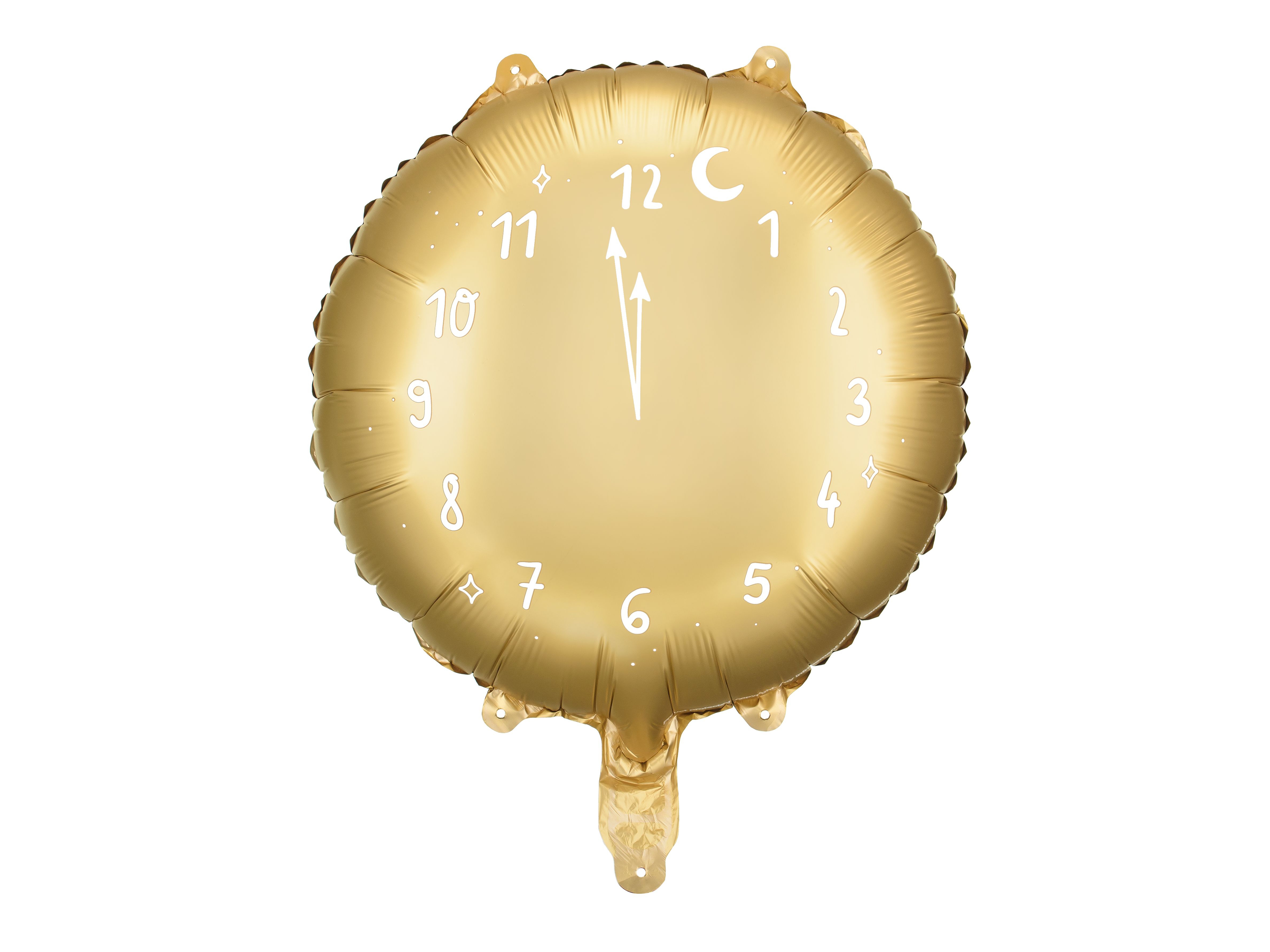 Folienballon "Uhr", Gold 43cm Folienballon "Uhr", Gold 43cm