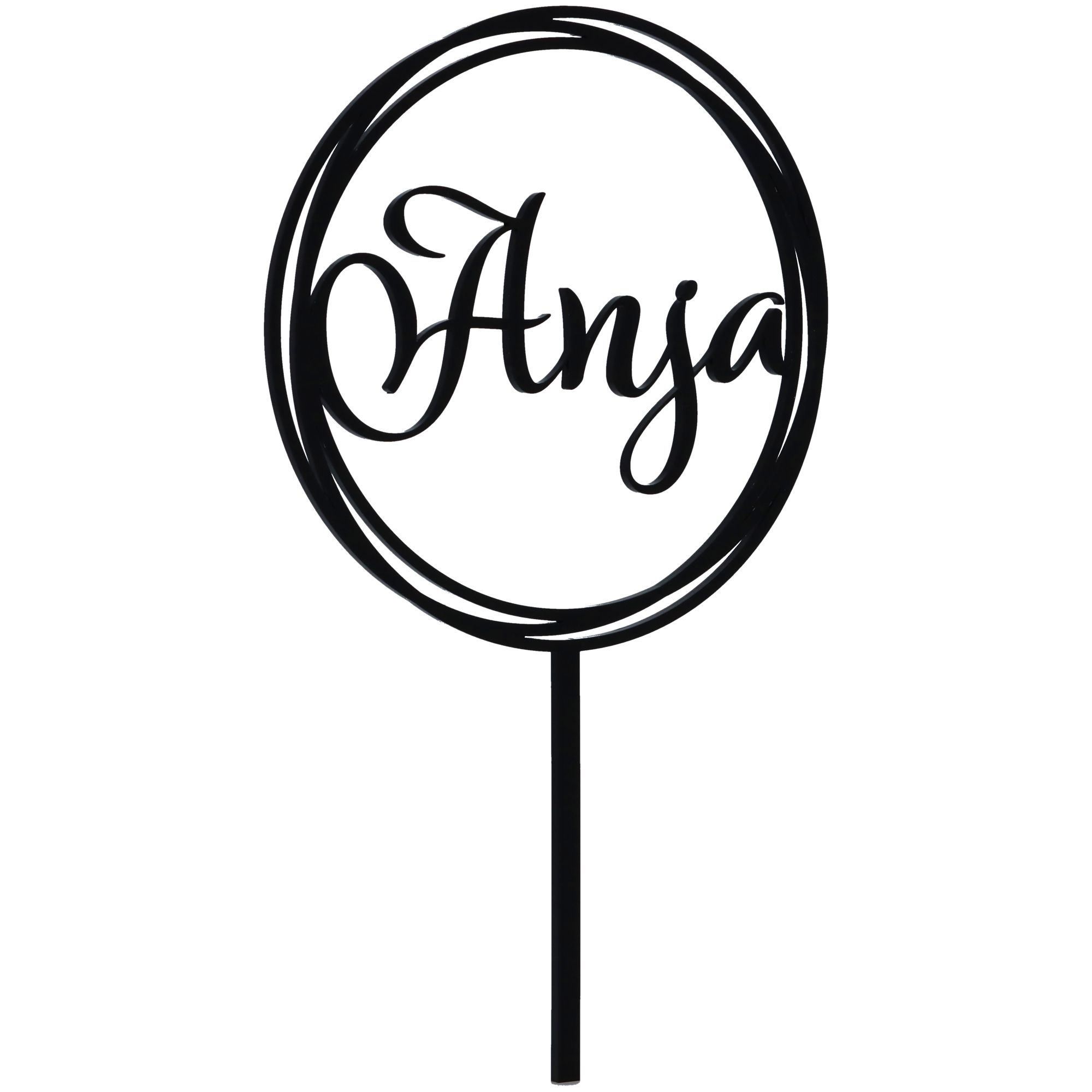 Cake Topper Hoop "Name" Acryl