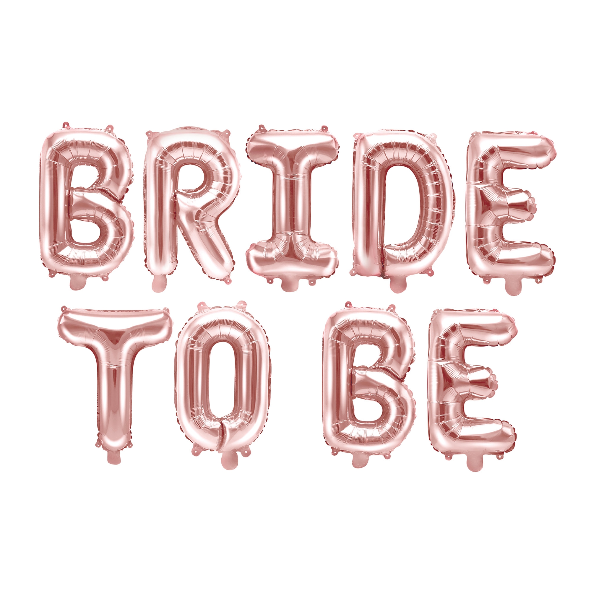 Ballongirlande "Bride to be" Roségold Text, Nummer, Symbol