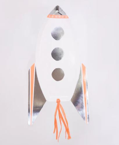 Meri Meri - 8 Pappteller "Rakete" Meri Meri - 8 Pappteller "Rakete"