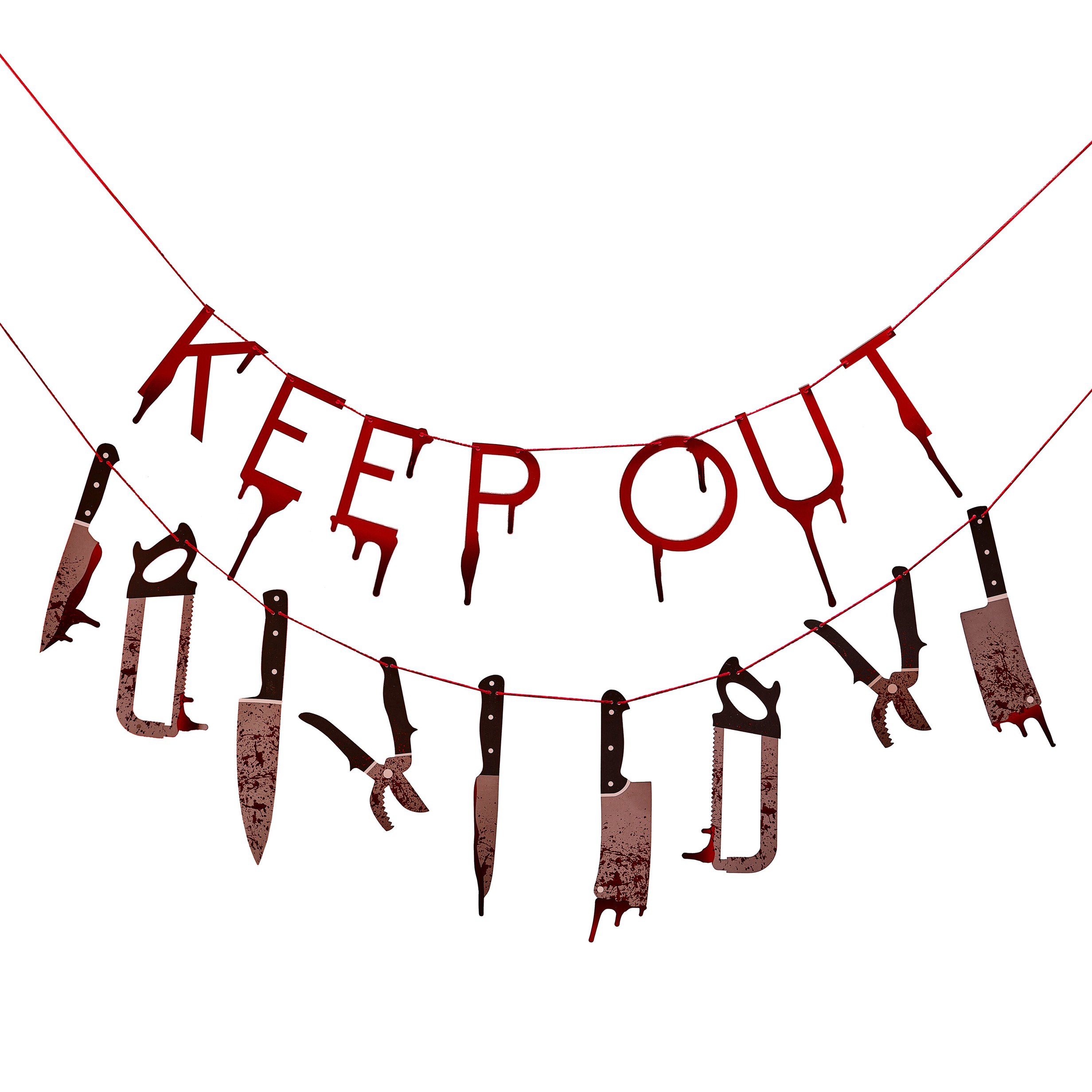 Keep out Halloween Girlande Text, Leute, Person, Bogen, Halskette