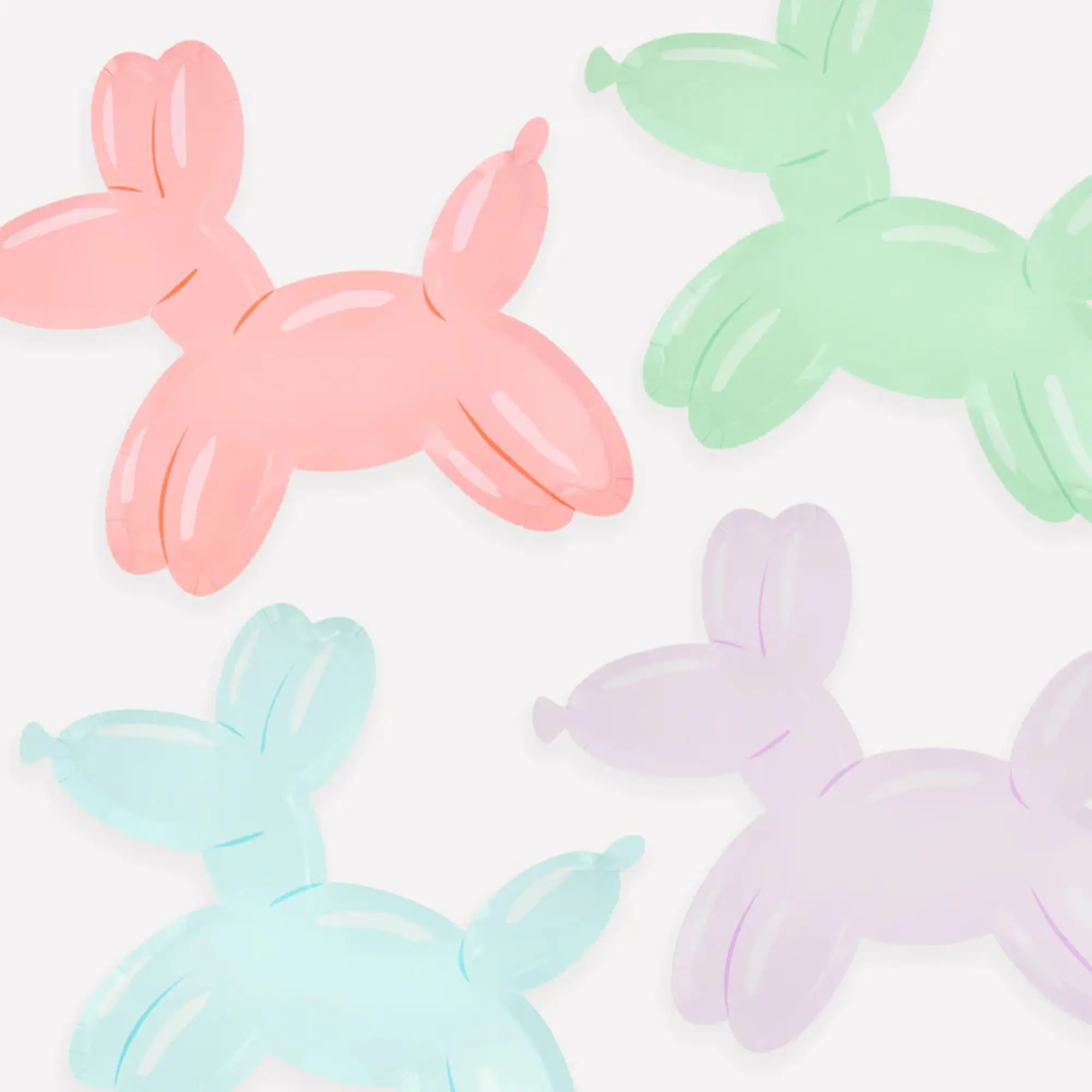 Hase, Hasenform, Pastellfarben, Dekoration Ballons, Kunstdruck
