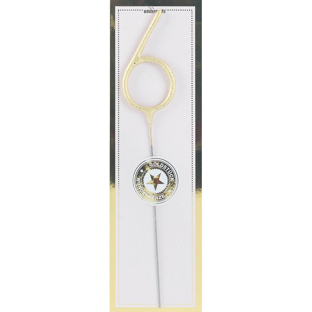 Wunderkerze Zahl 6 Gold Wunderkerze Zahl 6 Gold