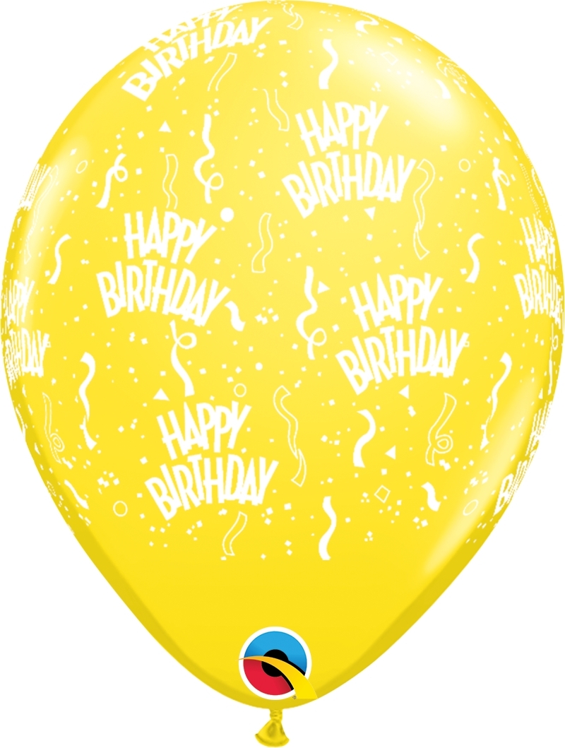 Qualatex Latexballon Happy Birthday verschiedene Farben Ø 30cm