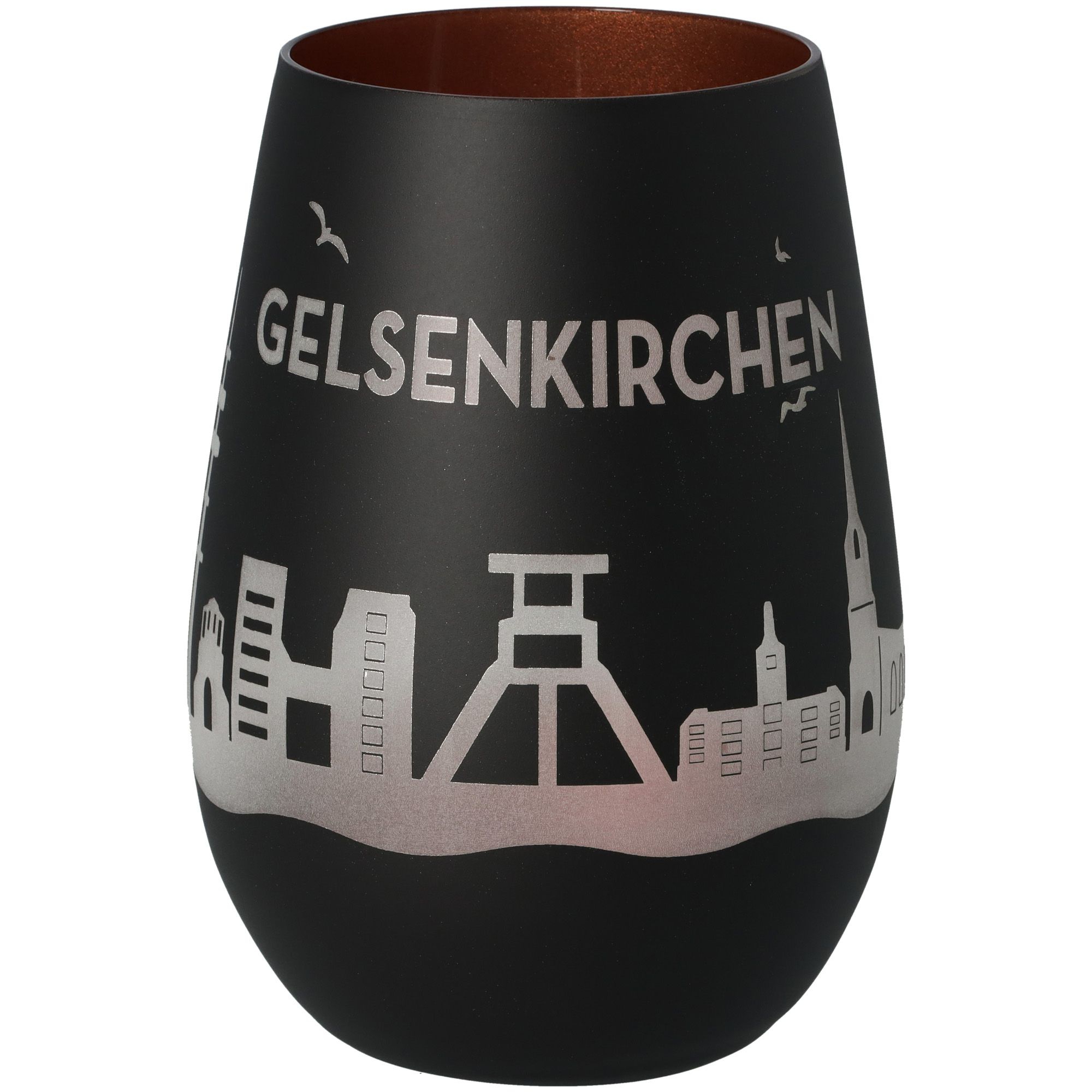 Windlicht Skyline Gelsenkirchen Schwarz/Bronze Windlicht Skyline Gelsenkirchen Schwarz/Bronze