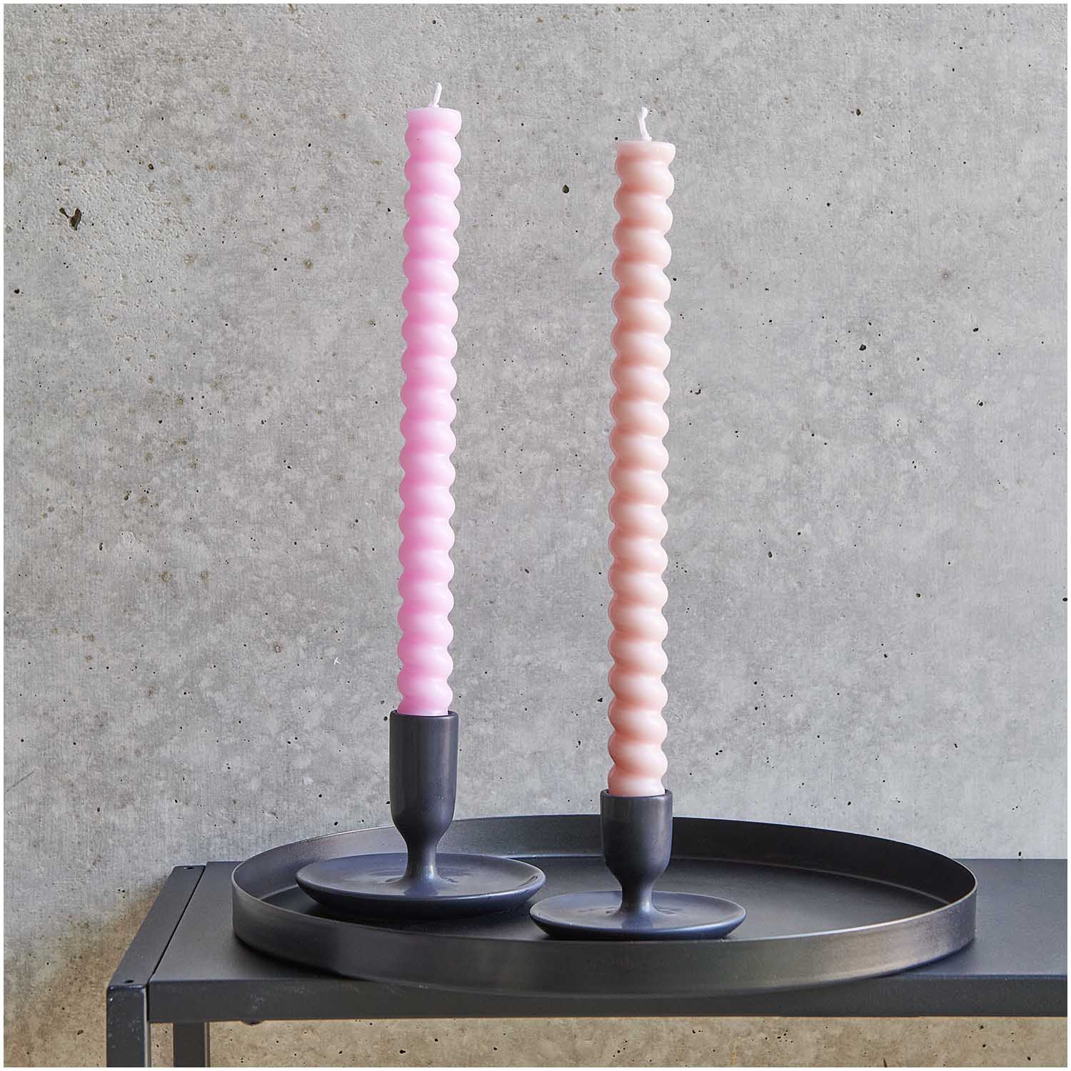 Stielkerzenhalter aus Keramik- groß, Schwarz Stielkerzenhalter aus Keramik- groß, Schwarz