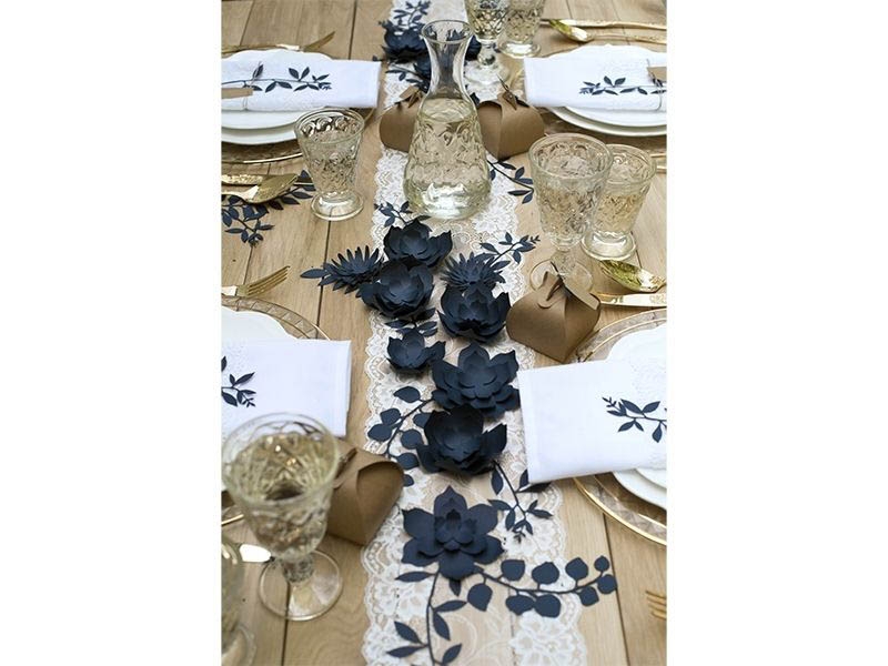 DIY Bastelset Blumen Dunkelblau 36 tlg. DIY Bastelset Blumen Dunkelblau 36 tlg.