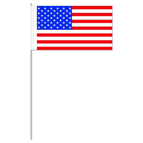 USA - 10 Papierflaggen