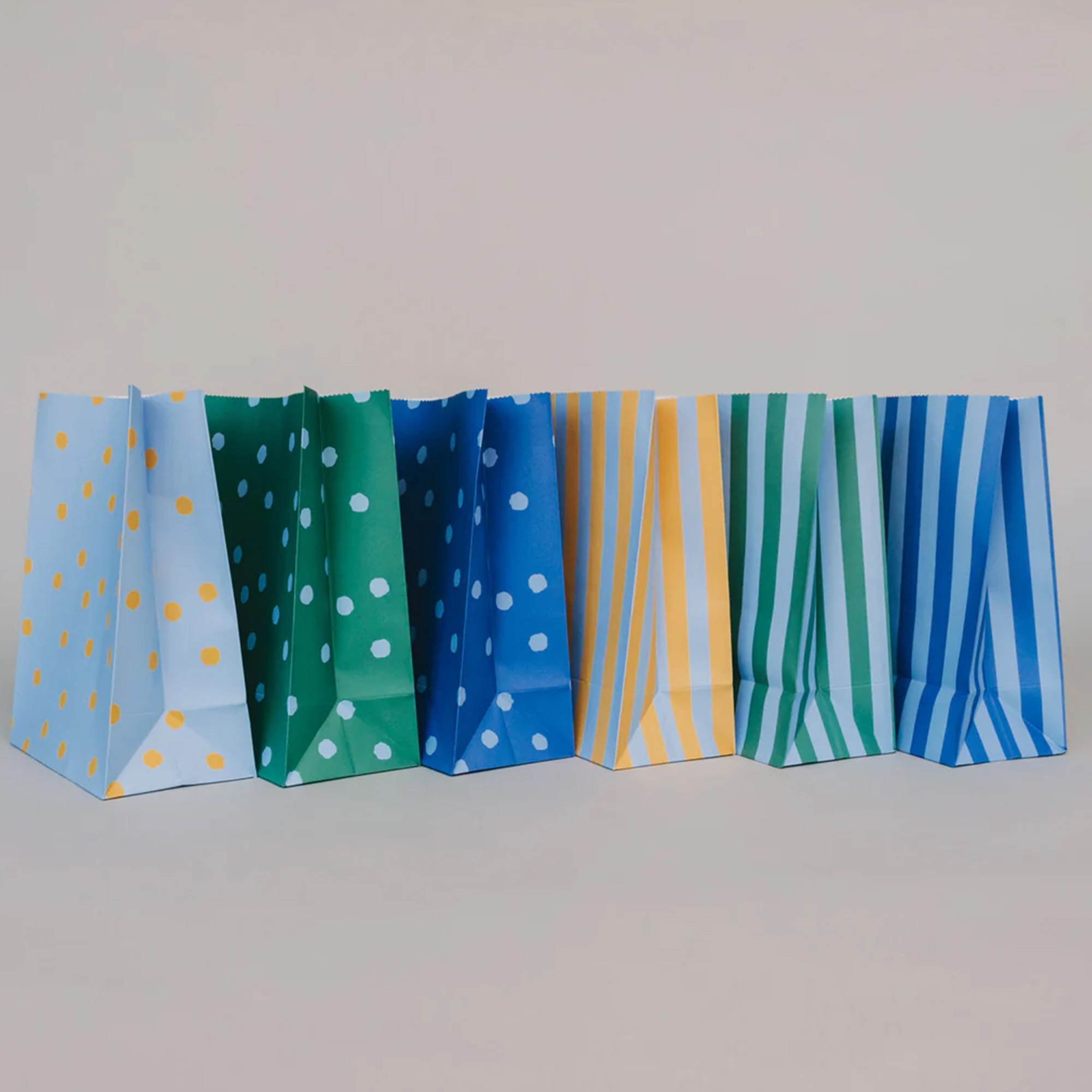 Geschenktüte, Party-Tüte, Papierbeutel, Streifenmuster, Dots Muster