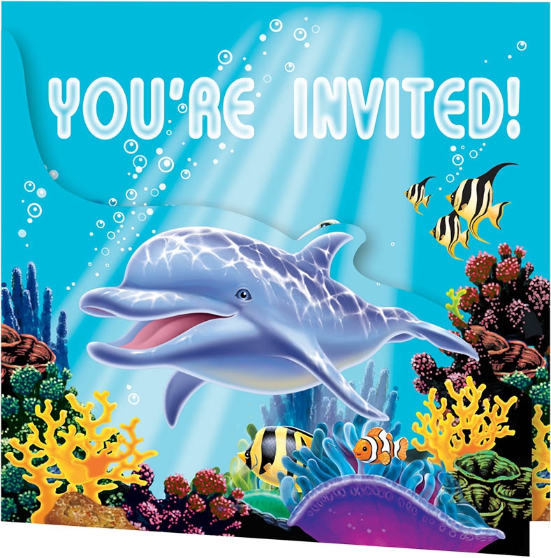 Ocean Party - 8 Einladungskarten und Umschläge