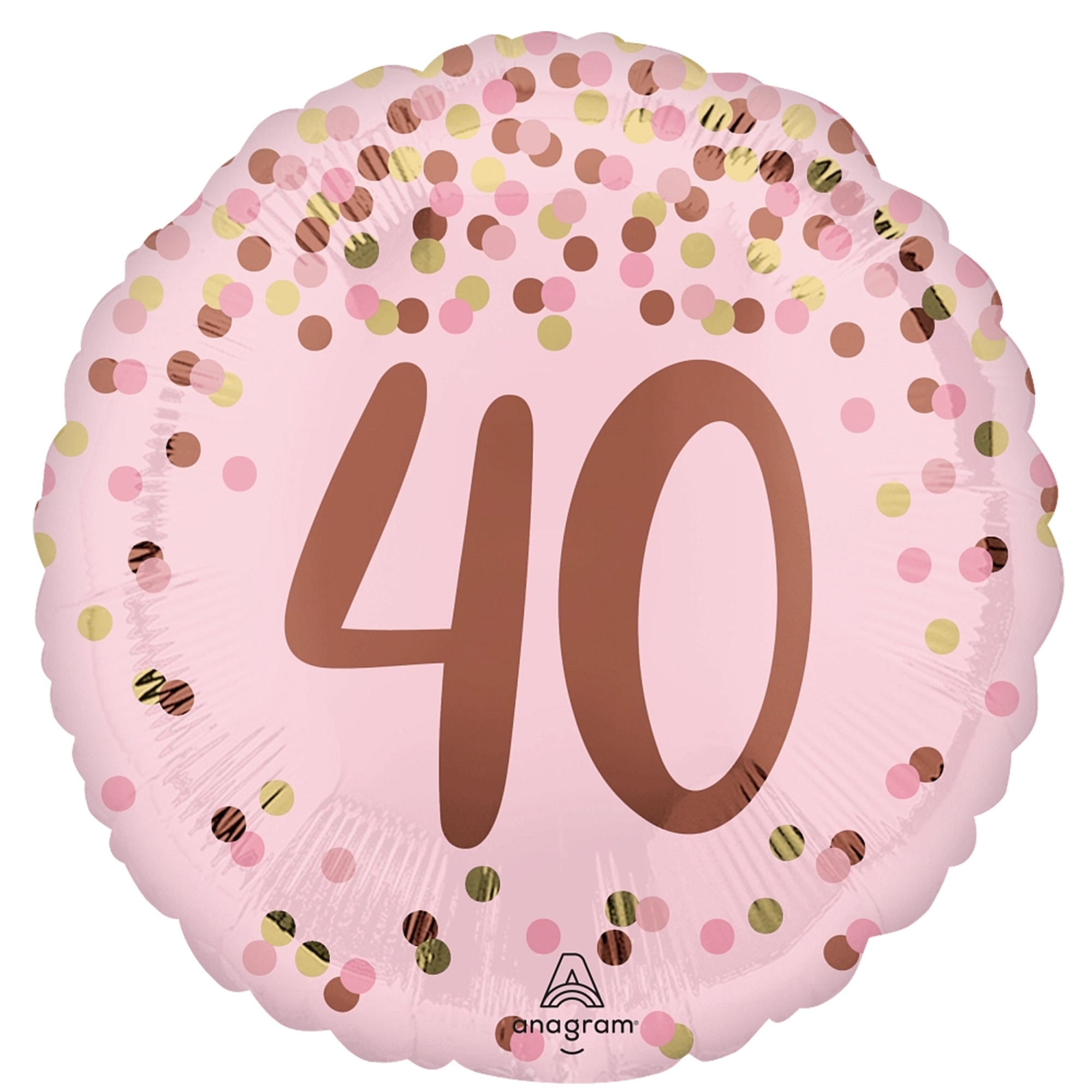Folienballon Pretty Pink "40" 45cm Symbol, Nummer, Text