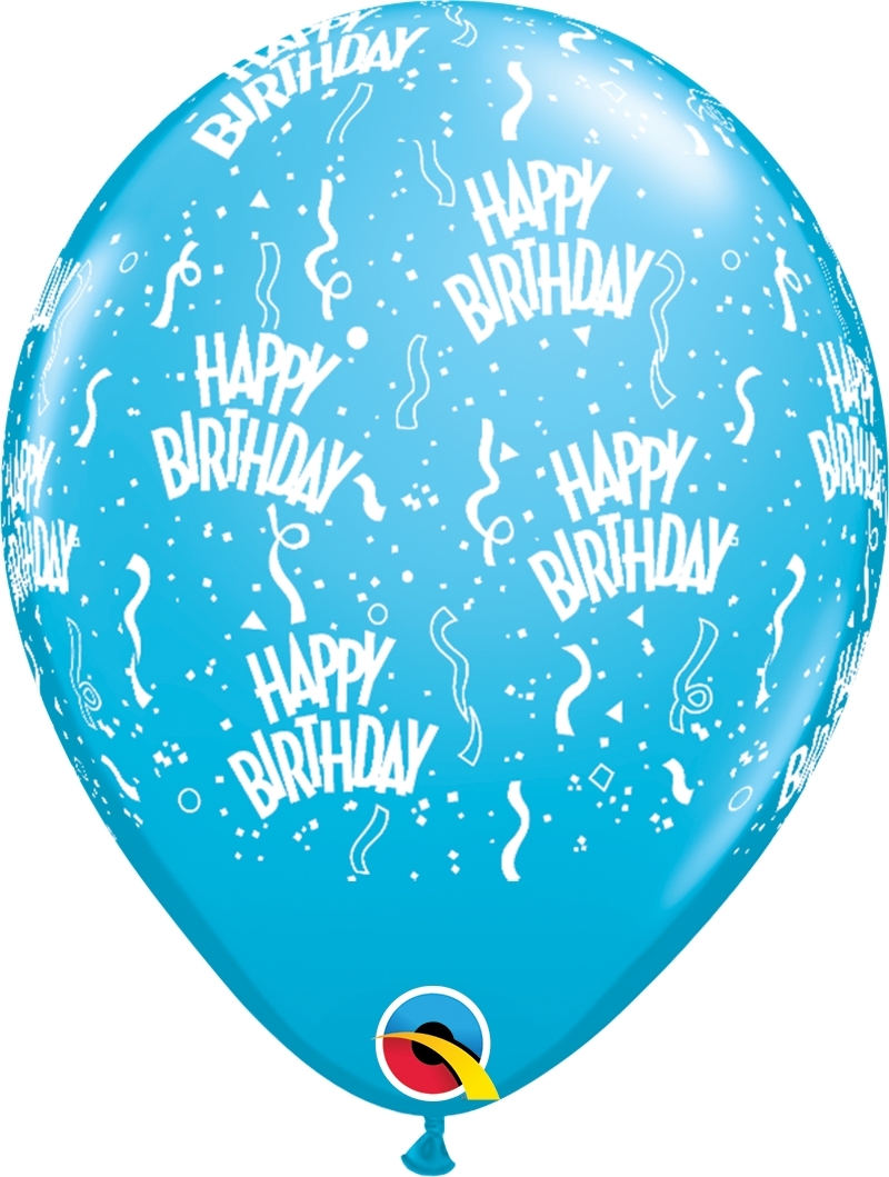 Qualatex Latexballon Happy Birthday verschiedene Farben Ø 30cm