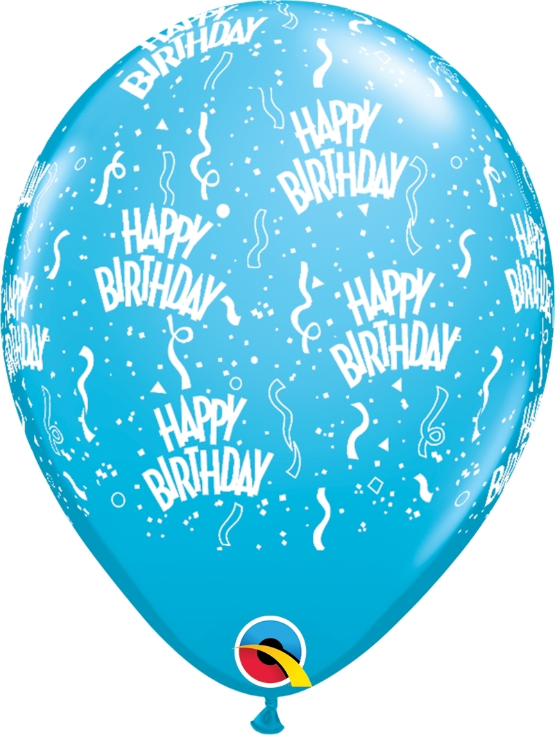 Qualatex Latexballon Happy Birthday verschiedene Farben Ø 30cm Qualatex Latexballon Happy Birthday verschiedene Farben Ø 30cm