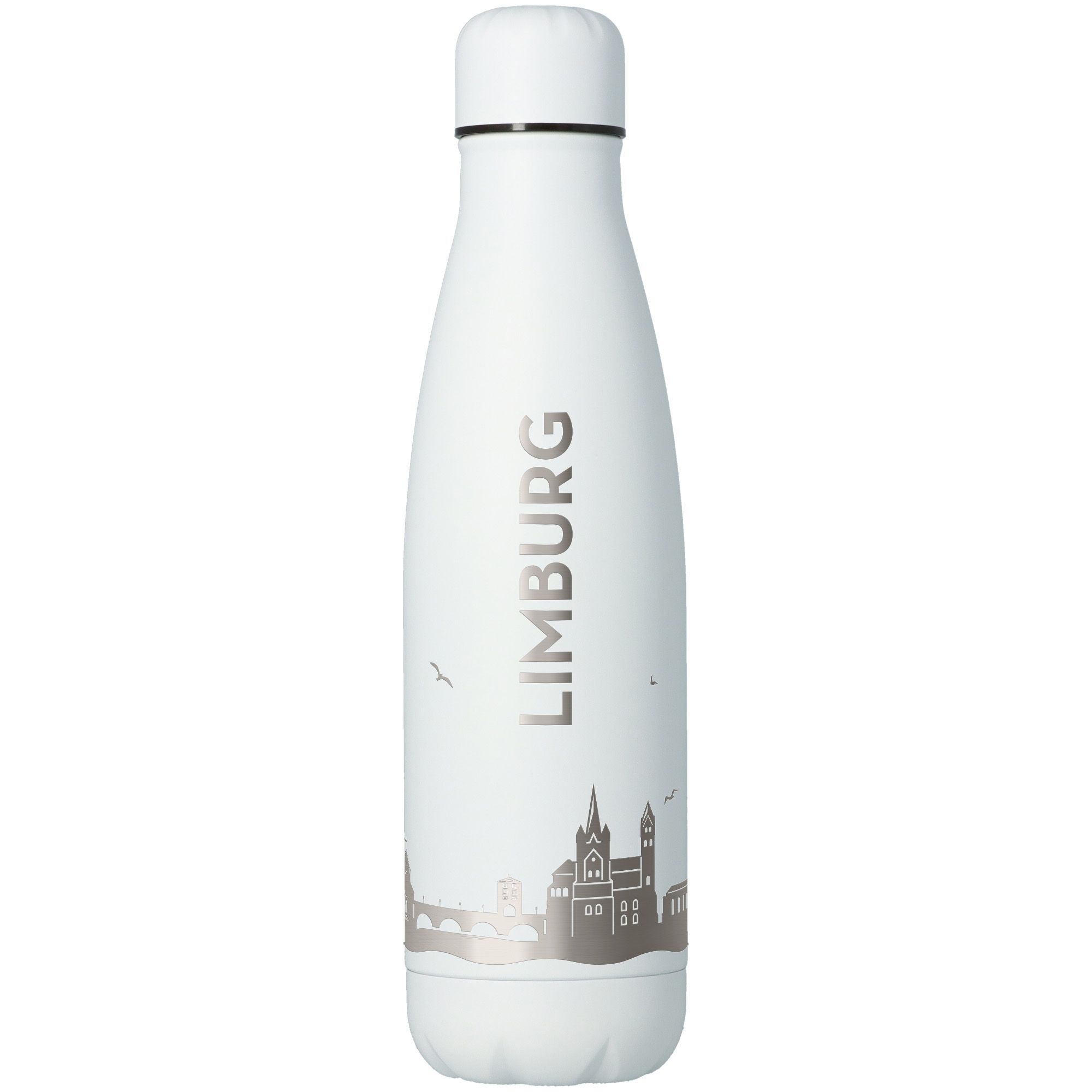 Trinkflasche Skyline Limburg Weiß 500ml Flasche, Wasserflasche, Shaker