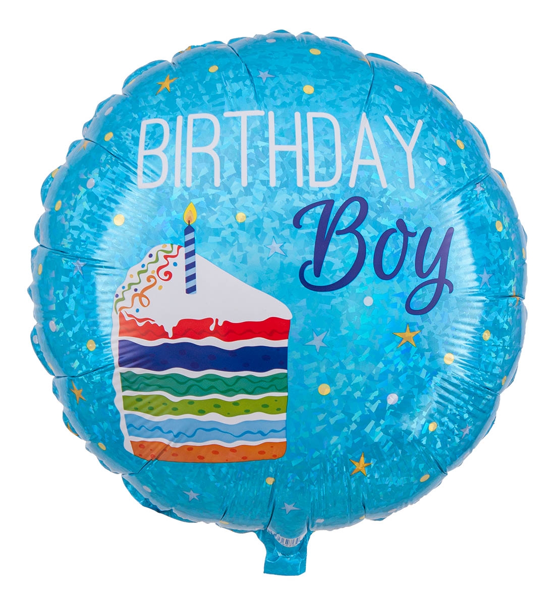 Folienballon Geburtstagstorte Birthday Boy Holographic 45cm