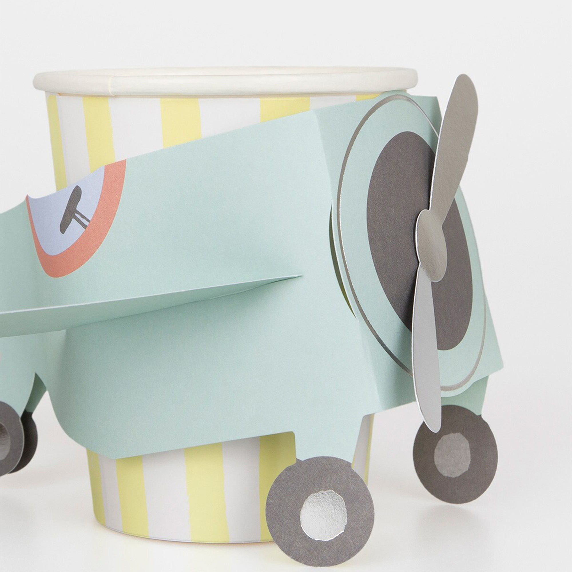 Meri Meri - 8 Pappbecher "Flugzeug" Band