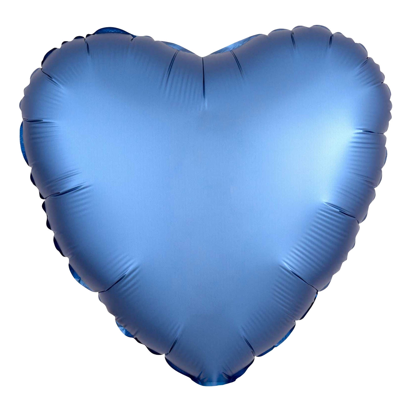 Folienballon Herz Satin Azur Blau 45cm