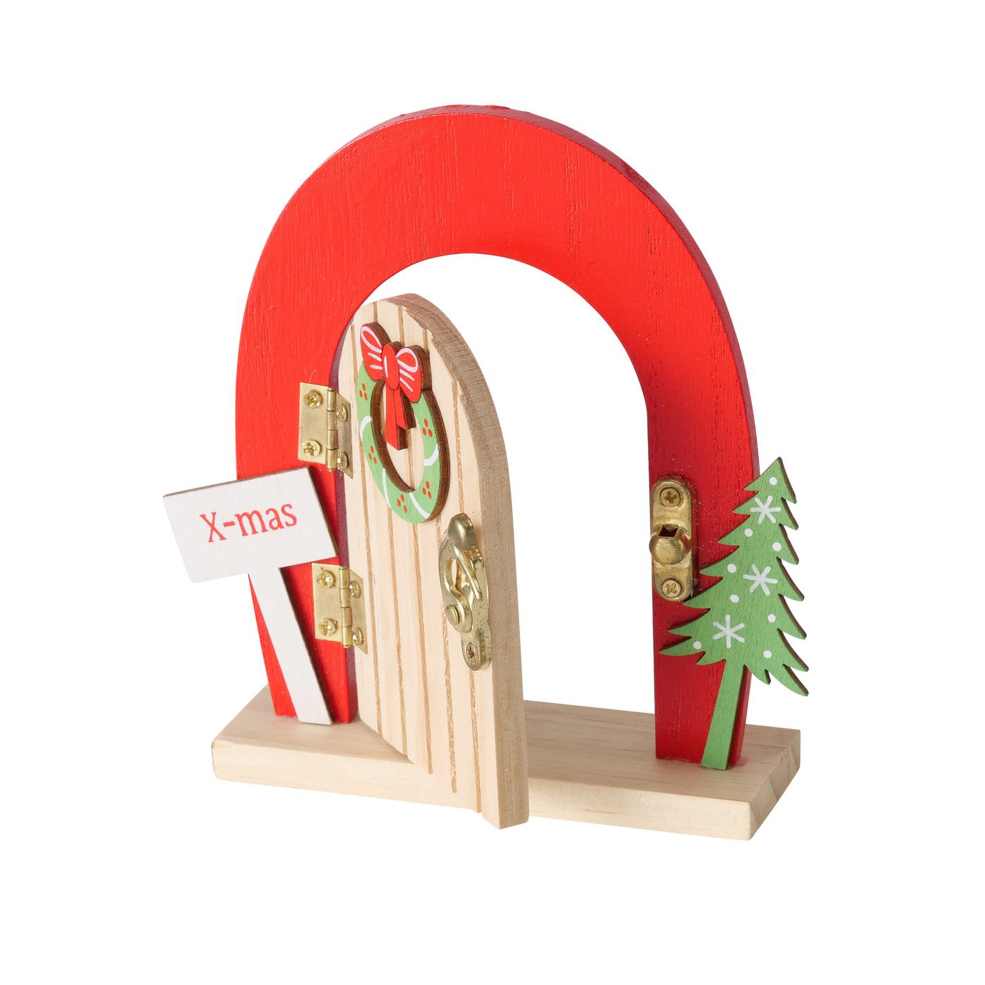 Dekotür "X-Mas Tanne" Rot, 15 cm Dekotür "X-Mas Tanne" Rot, 15 cm