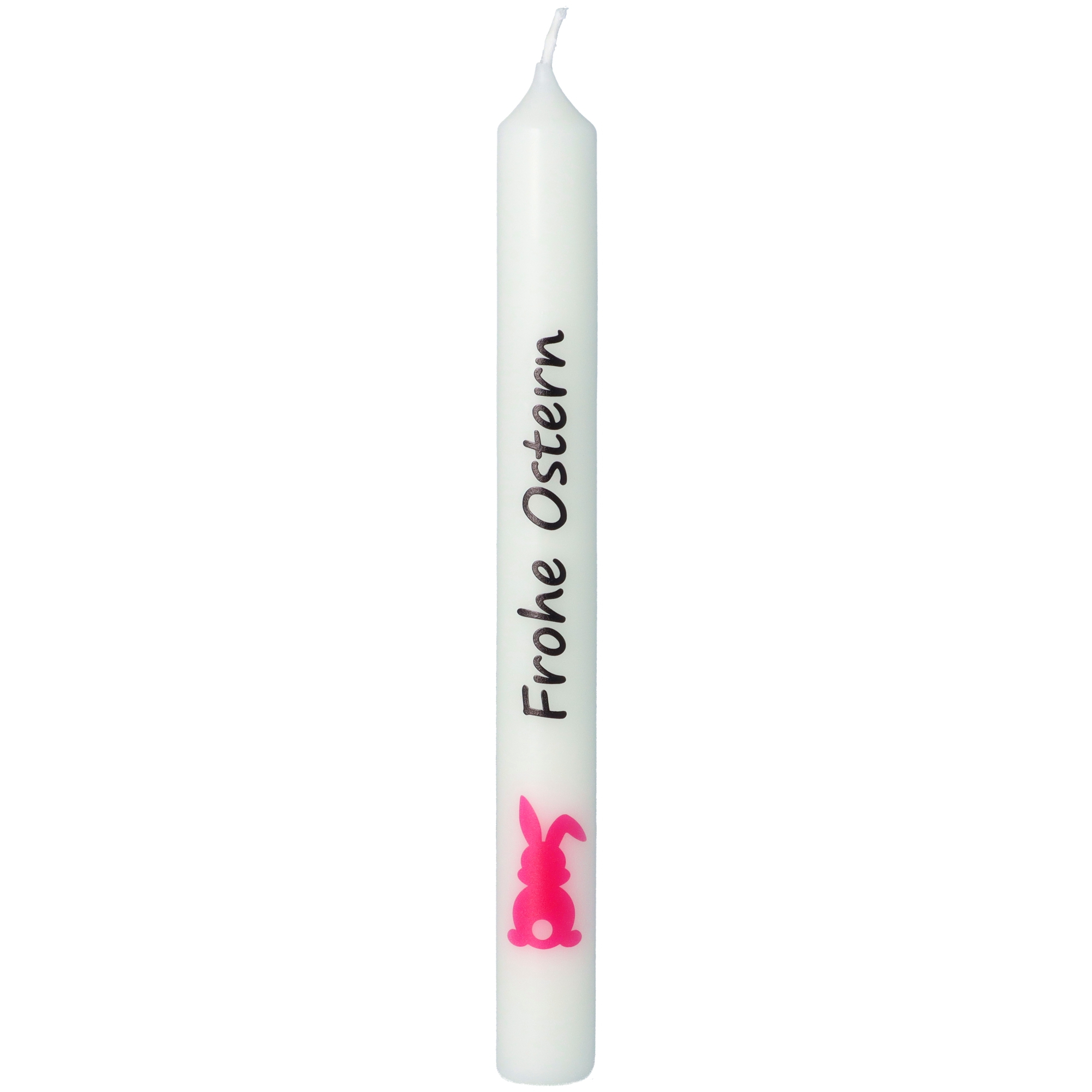 Stabkerze Weiß "Frohe Ostern"