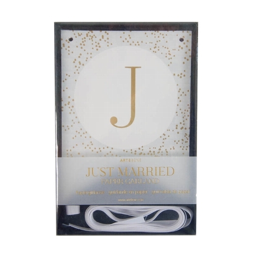 Wimpelgirlande "Just Married" Pastell