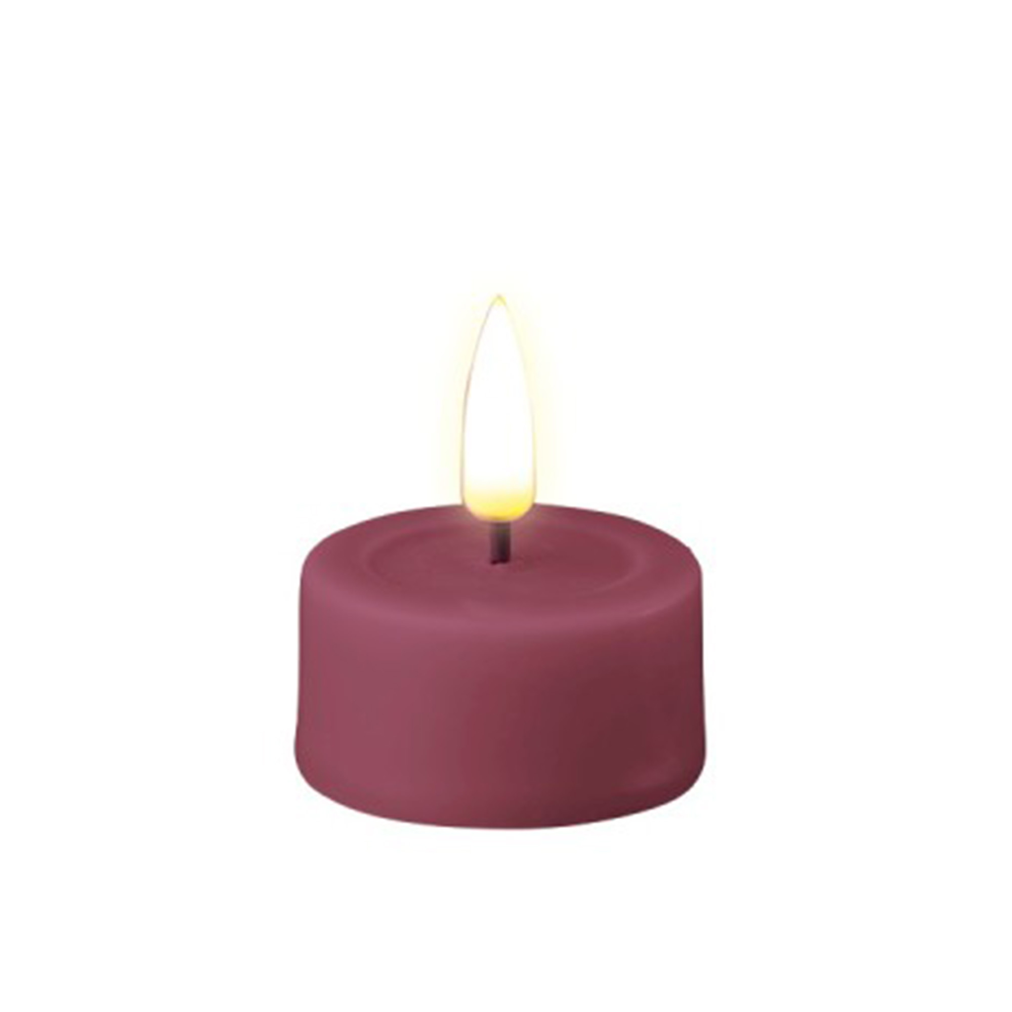 Deluxe - 2 LED Teelichter Magenta 4 cm Kerze