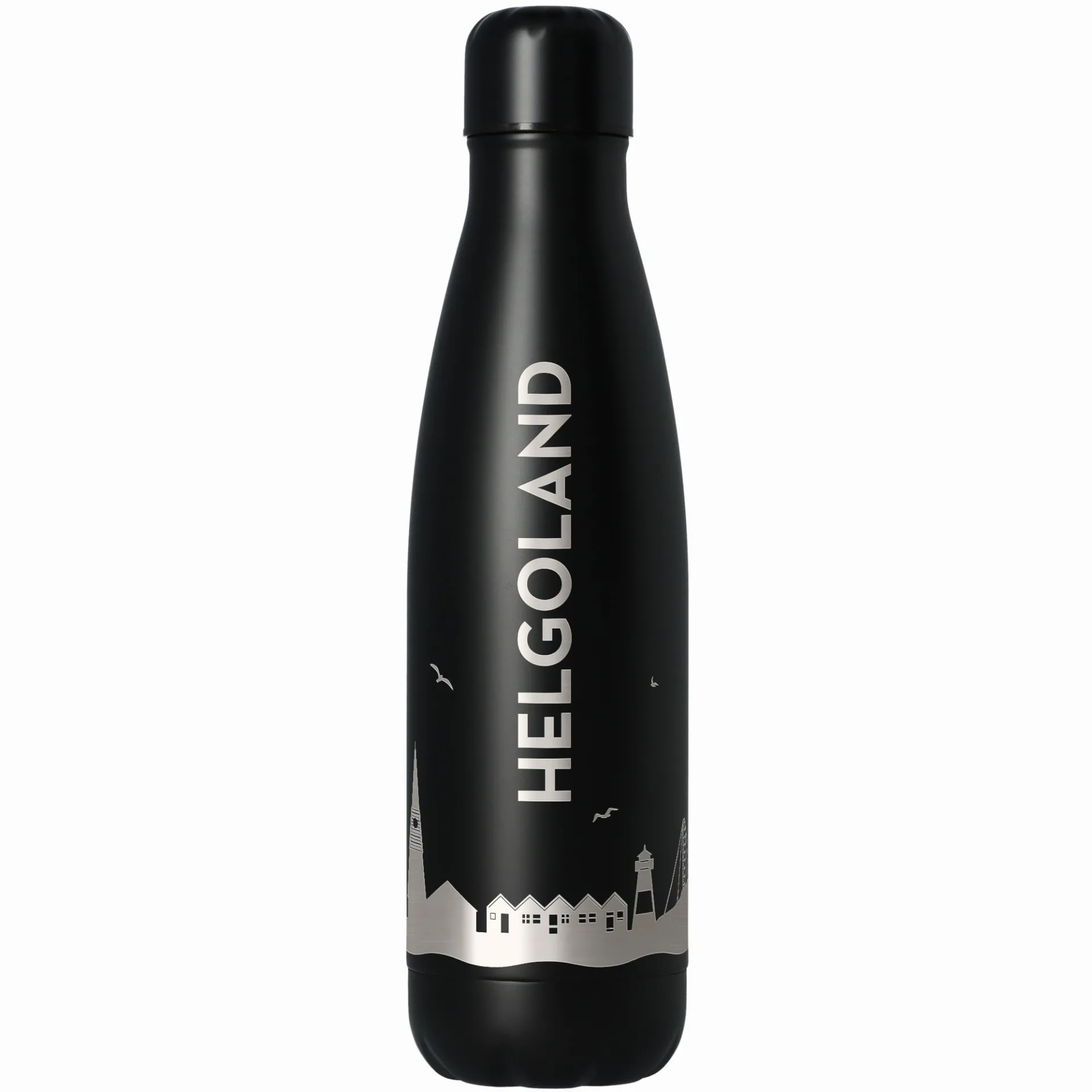 Trinkflasche Skyline Helgoland Schwarz 500ml