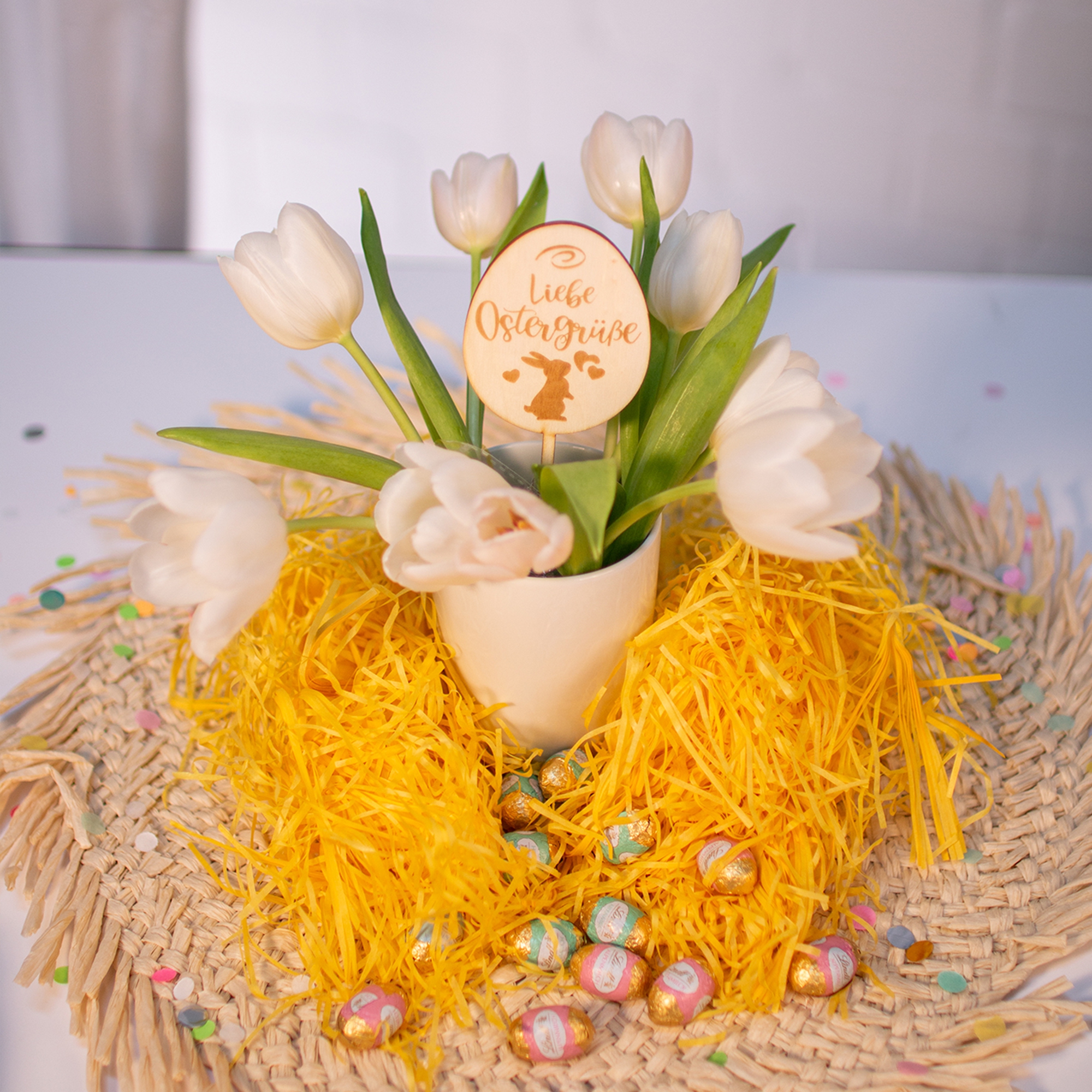 Blumenstecker "Liebe Ostergrüße" Blumenstecker "Liebe Ostergrüße"