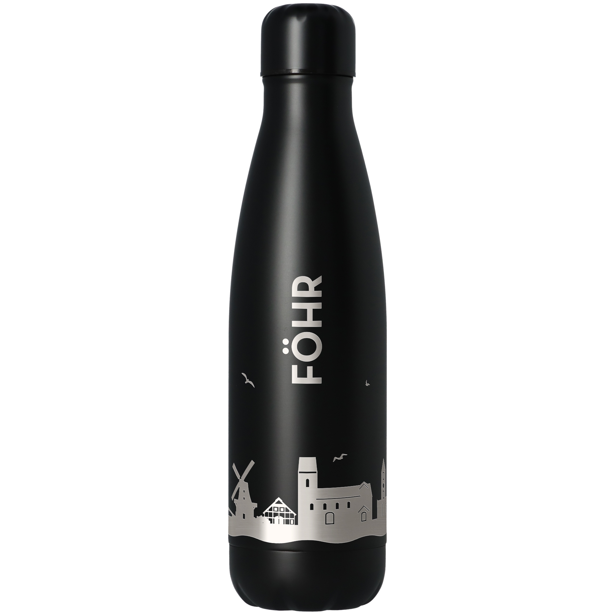 9ddc9a9f23a5b71829b70ecc75027ac89c0d6878 Trinkflasche Skyline Föhr Schwarz 500ml