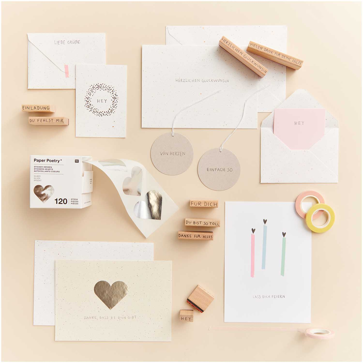 Stempelset groß "Poetry" 33-teilig Stempelset groß "Poetry" 33-teilig