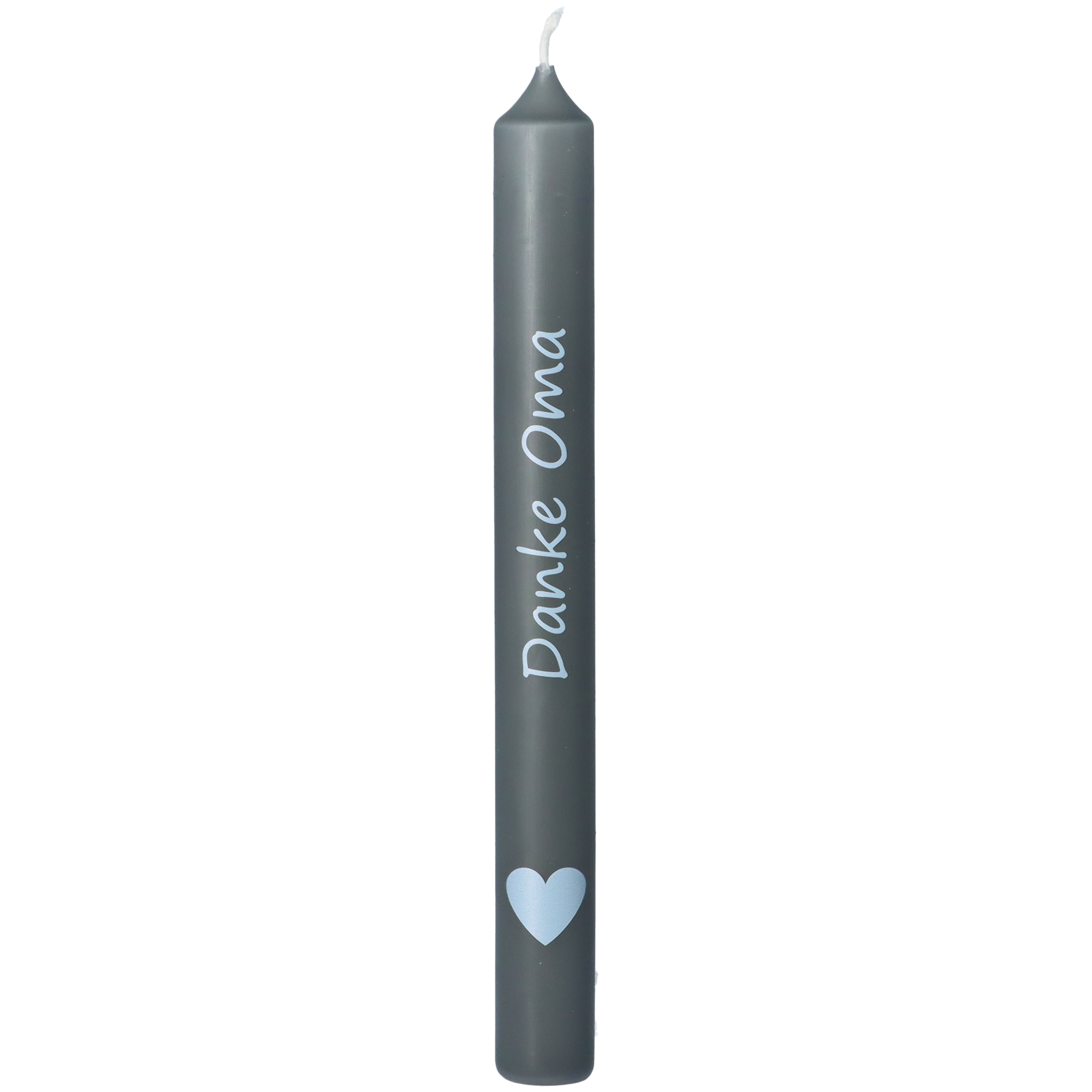 Stabkerzen-Set Anthrazit/Weiß "Danke Oma" & "Du bist die Beste"