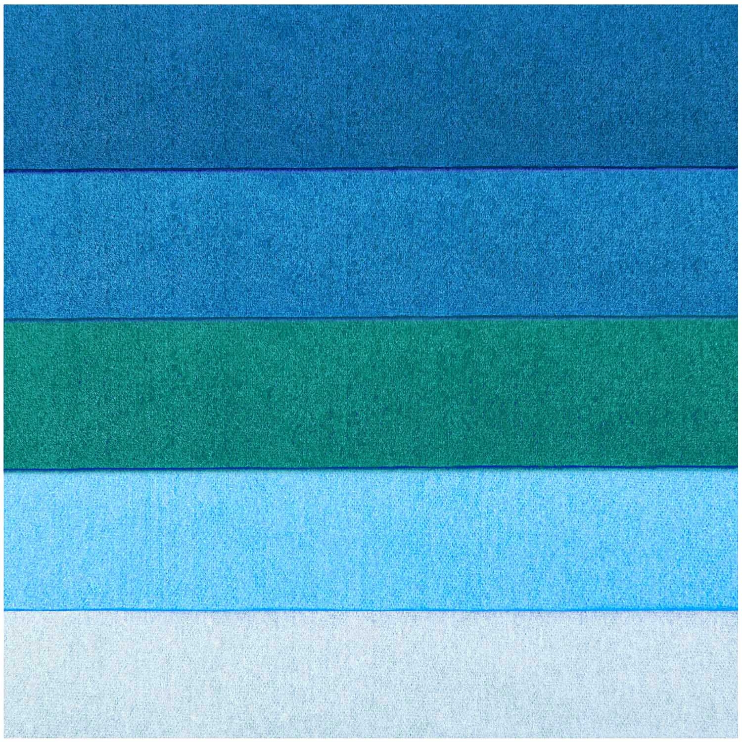 Seidenpapier Blau Mix, 5 Bögen