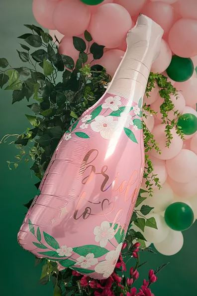 Folienballon "Bride to be" Sektflasche, ca. 100 cm Folienballon "Bride to be" Sektflasche, ca. 100 cm