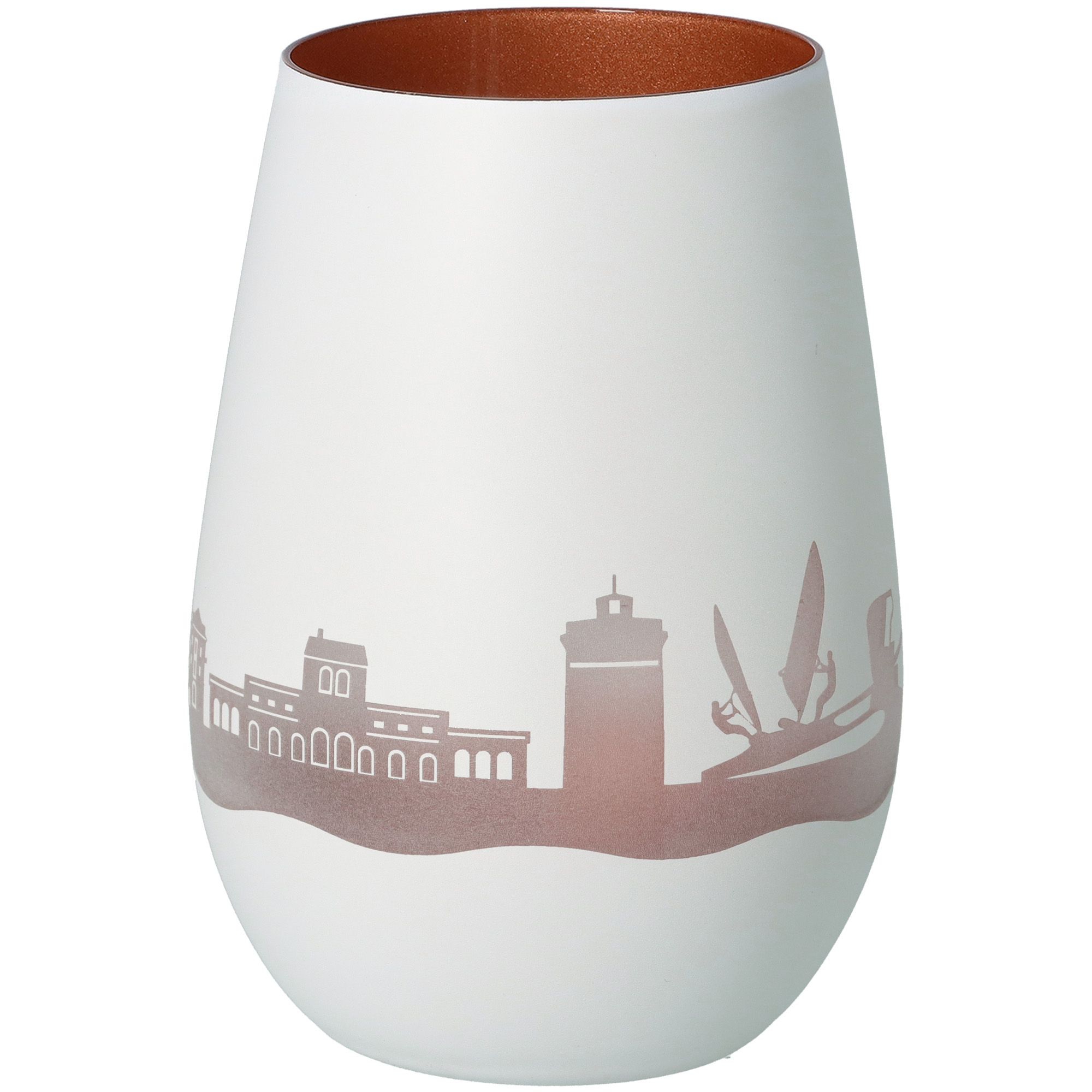 Windlicht Skyline Juist Weiß/Bronze Windlicht Skyline Juist Weiß/Bronze