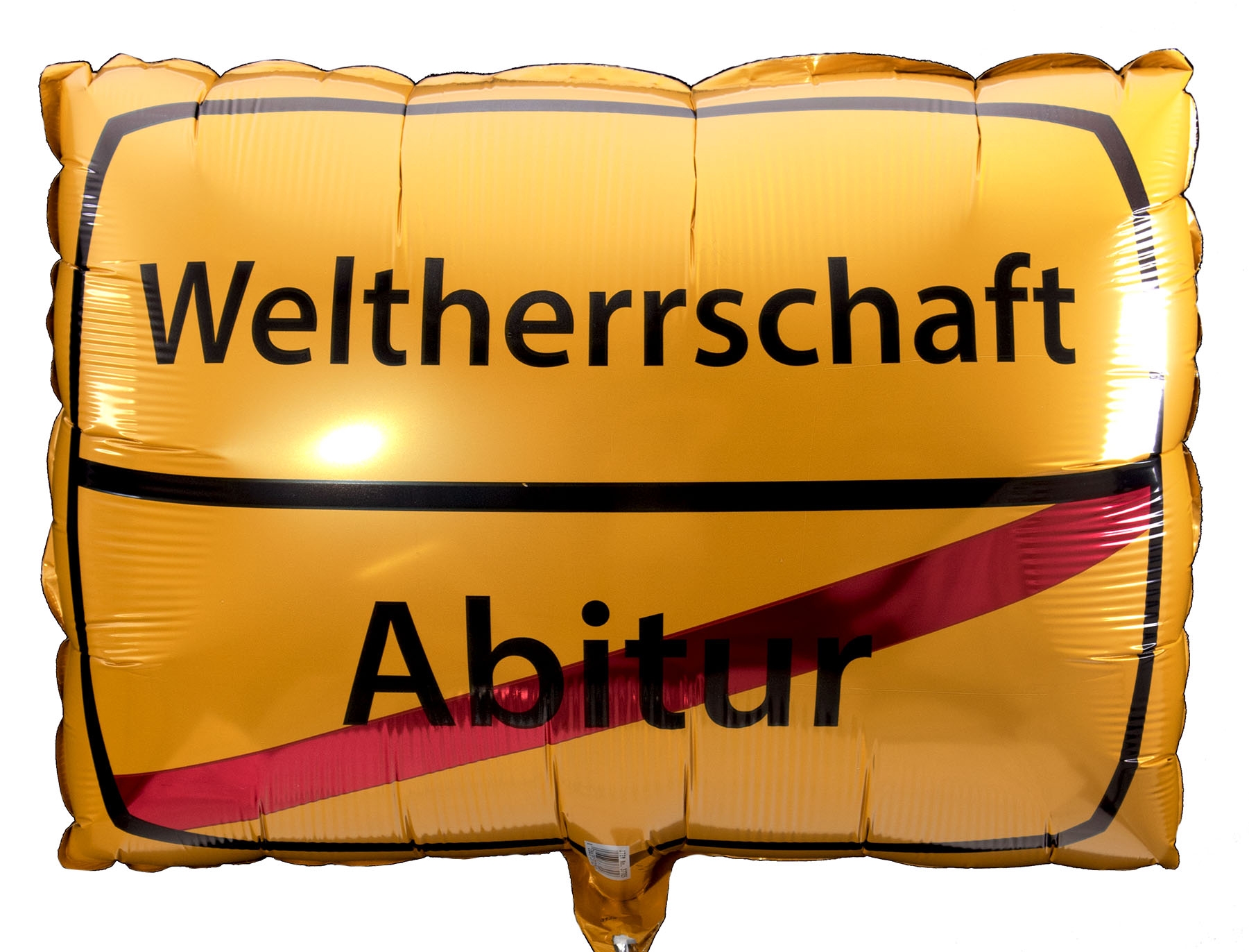 Folienballon "Abitur - Weltherrschaft" 43x30 cm Folienballon "Abitur - Weltherrschaft" 43x30 cm
