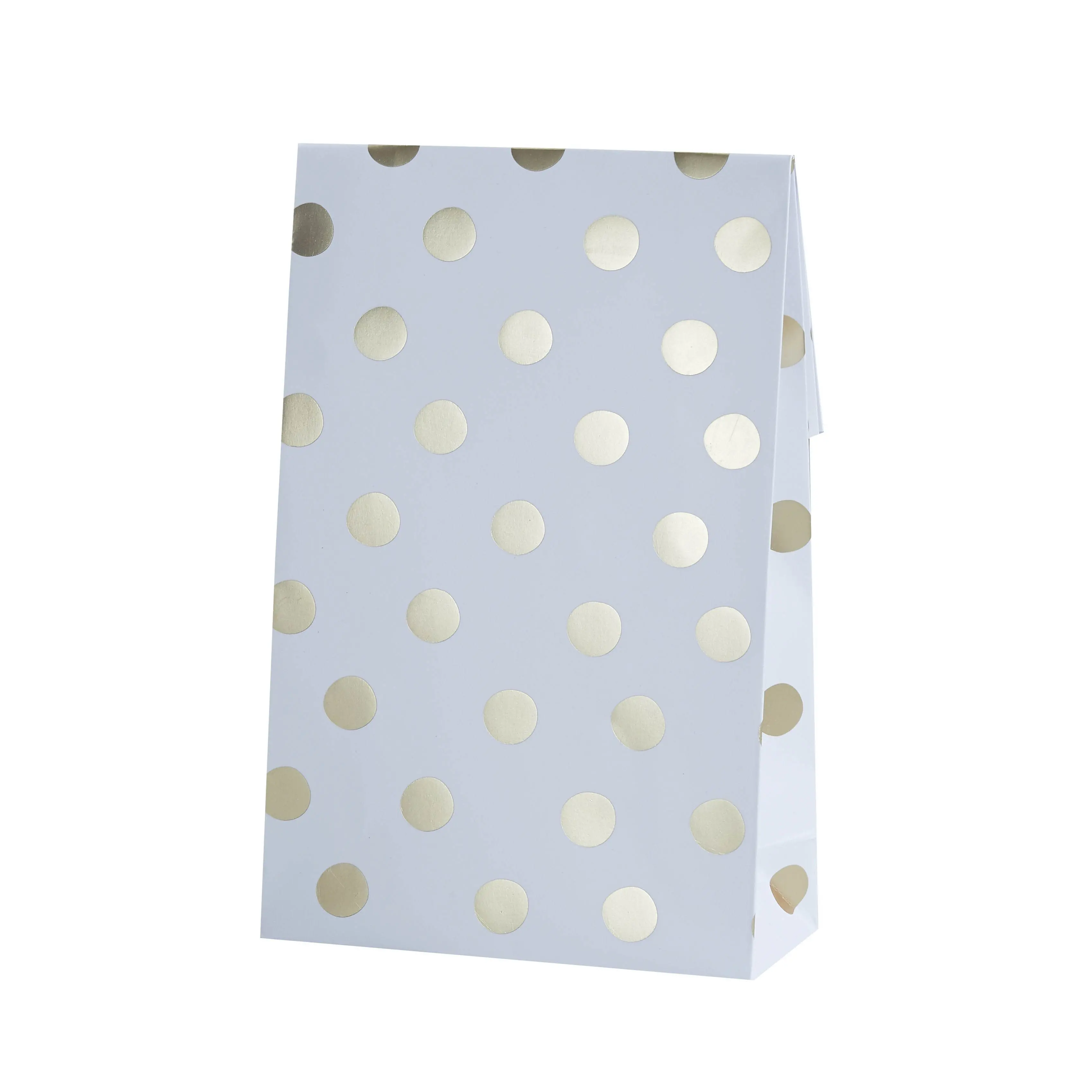Pick and Mix - 8 Polka Dots Süßigkeiten Papiertüten Gold