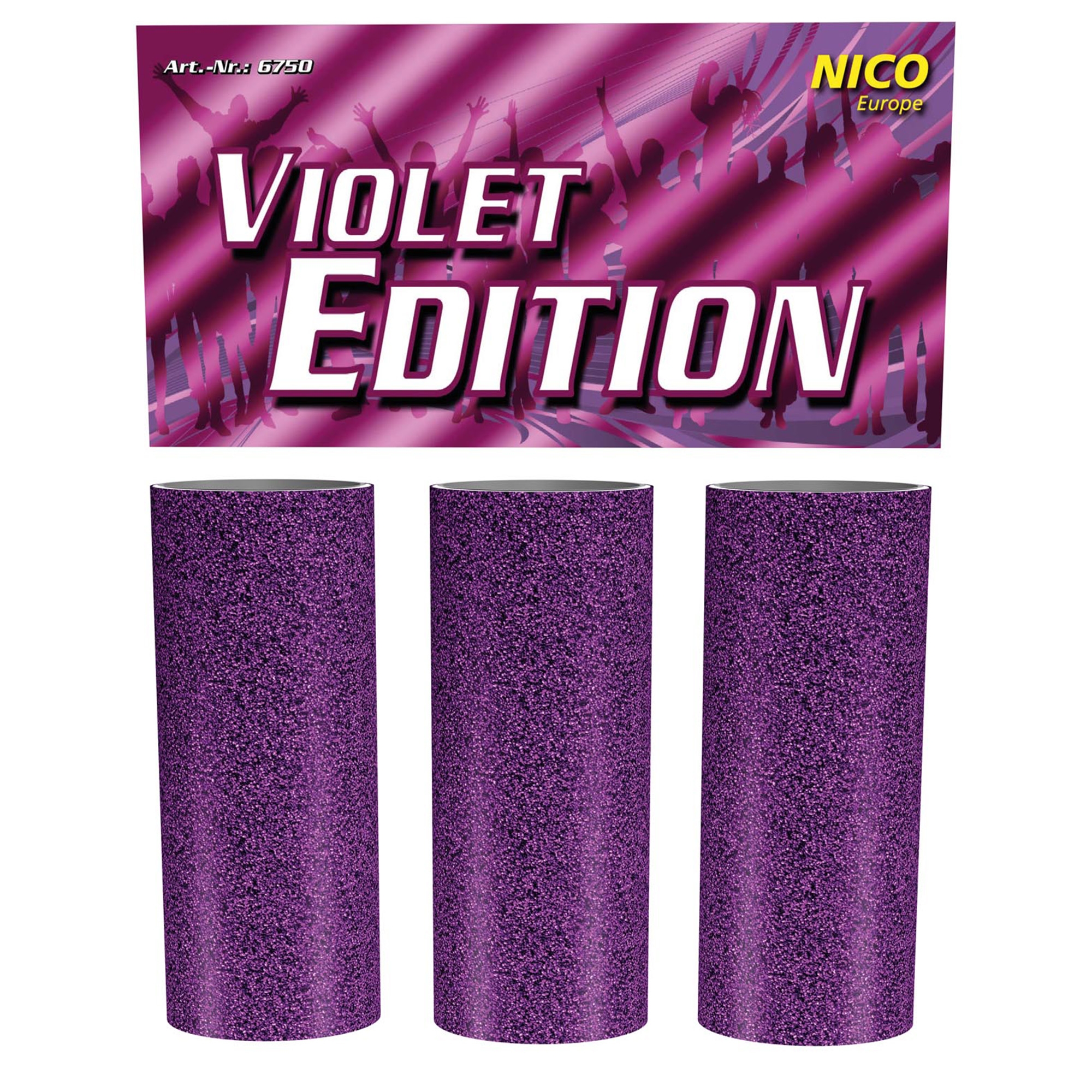 edcbca0884b7cd588dce31c7b3de115c0a4a7942 3 Violete Glitzer Tischbomben