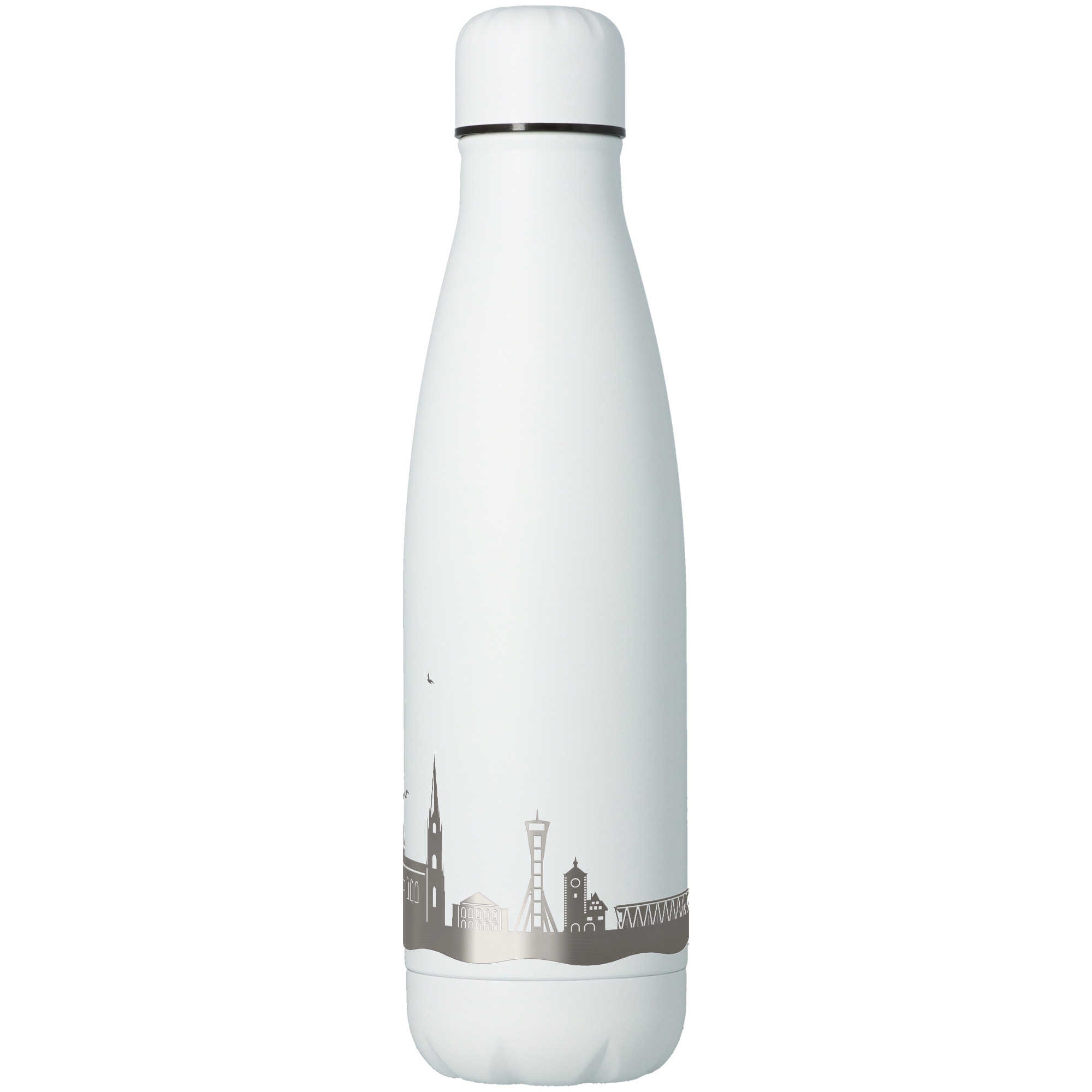 b1a331b19f51137085eb77a89e5af766ddc30b89 Trinkflasche Skyline Freiburg Weiß 500ml