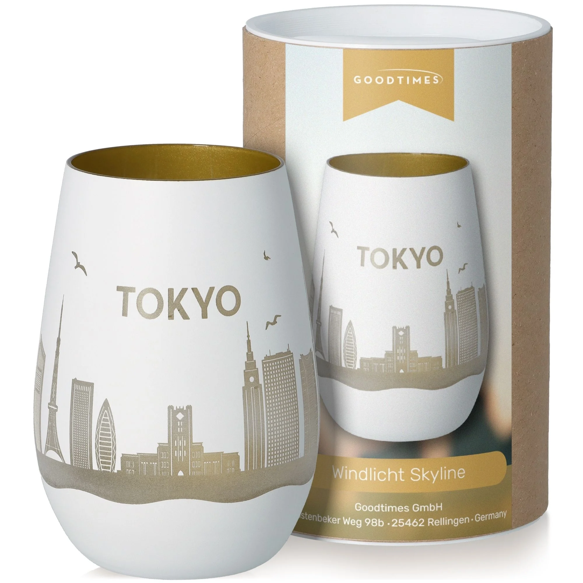 tokyo, glas, trinkglas, windlicht skyline, porzellan