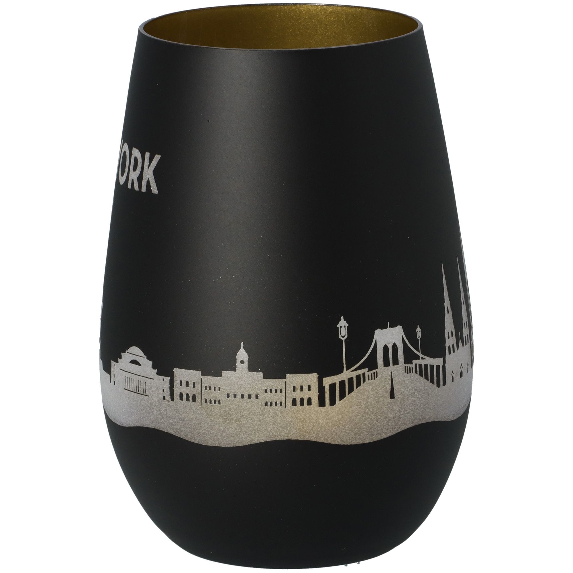 Windlicht Skyline New York Schwarz/Gold Windlicht Skyline New York Schwarz/Gold