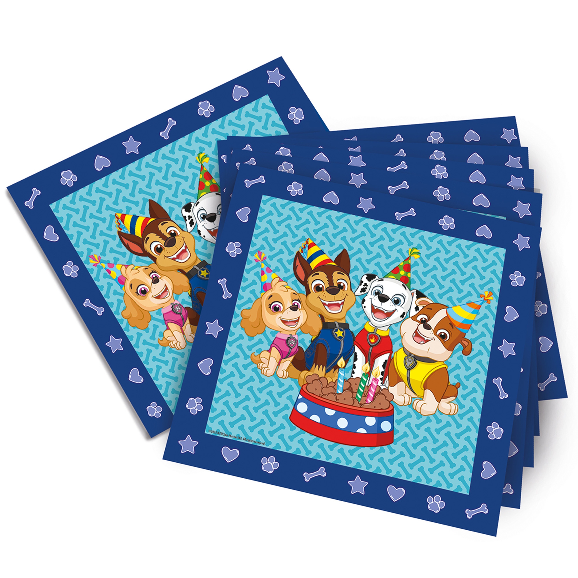 edff95dd7da42020778e191700eef15a3956edf4 Paw Patrol - 20 Papierservietten in Blau