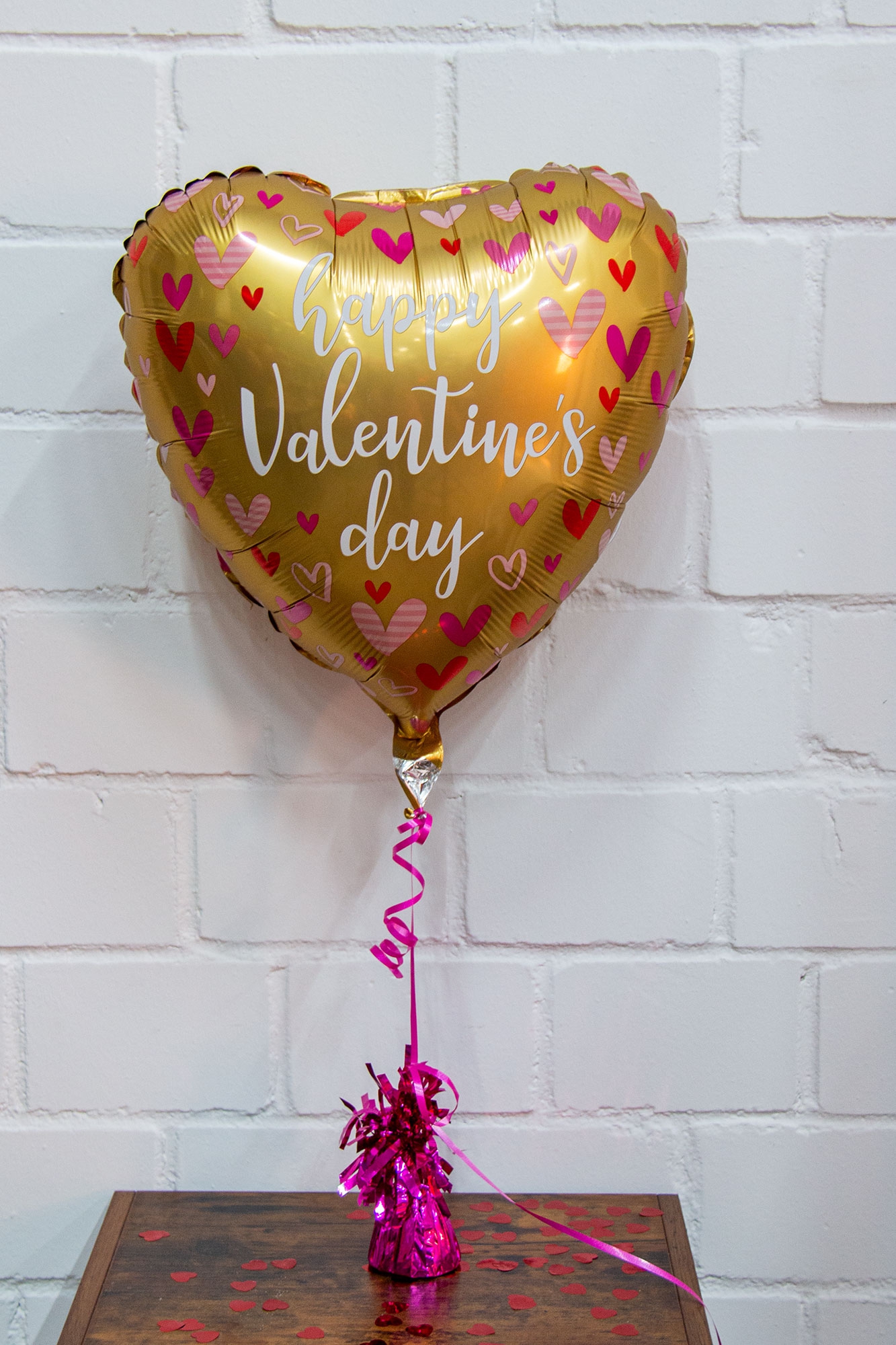 Folienballon "Happy Valentine's Day" Herz 45cm