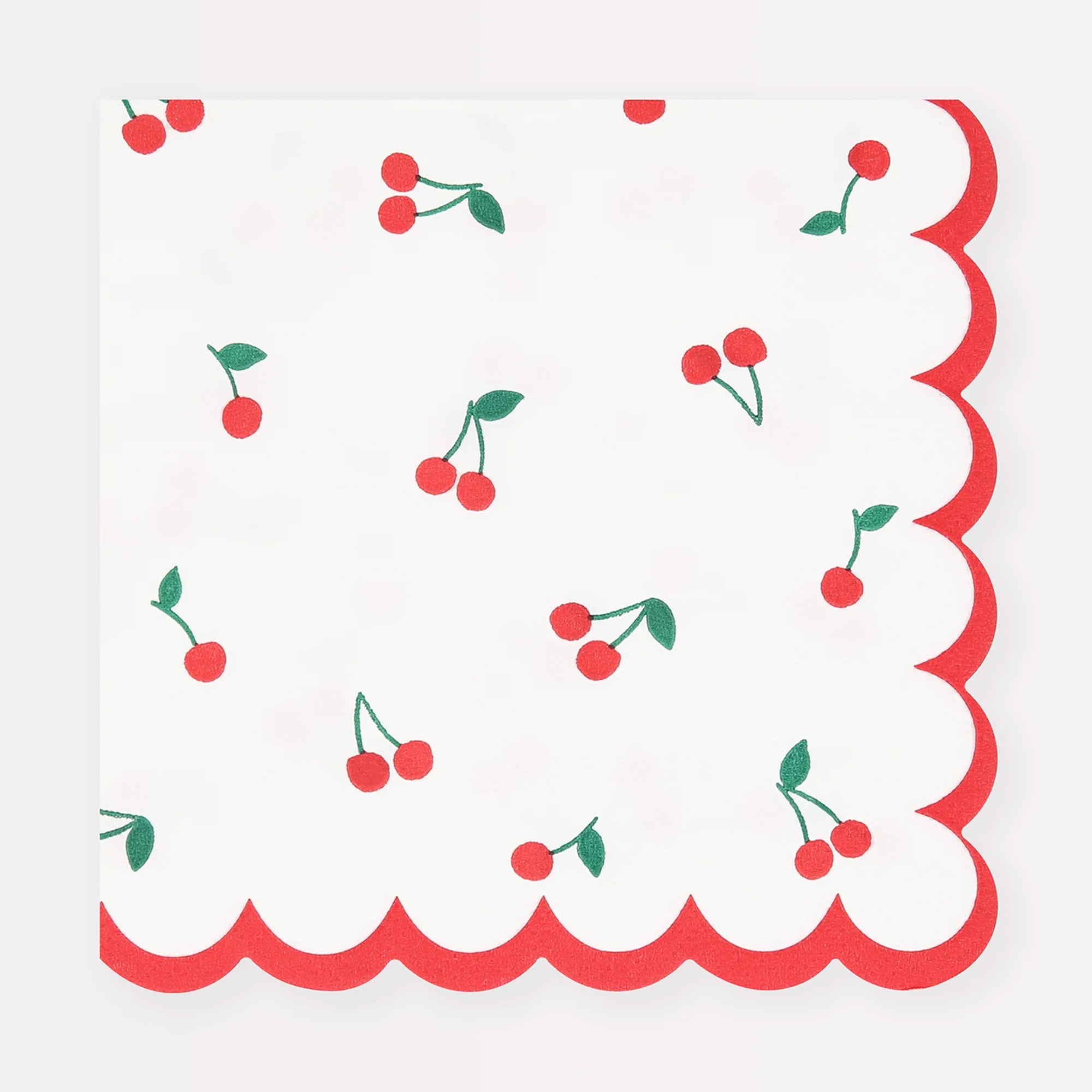 Meri Meri - 16 Cocktailservietten "Kirschen" Dekoration für Zuhause, Teppich