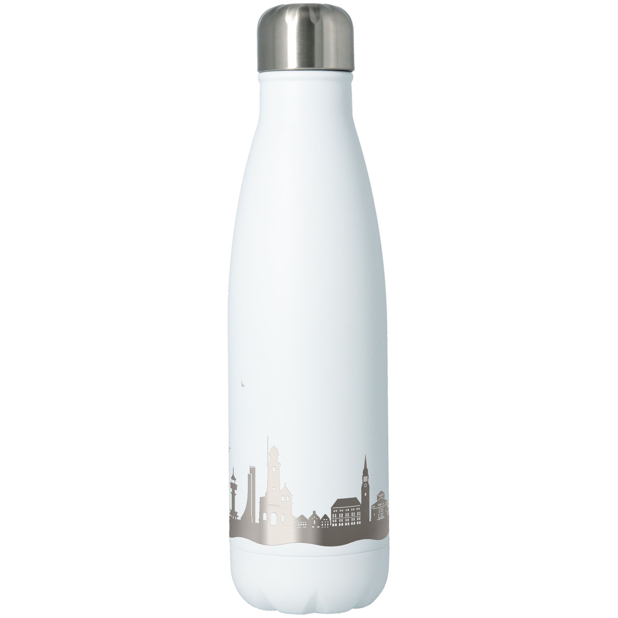 Trinkflasche Skyline Kiel Weiß 500ml