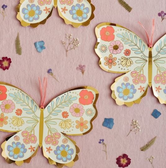 Meri Meri - 8 Pappteller Schmetterling Meri Meri - 8 Pappteller Schmetterling