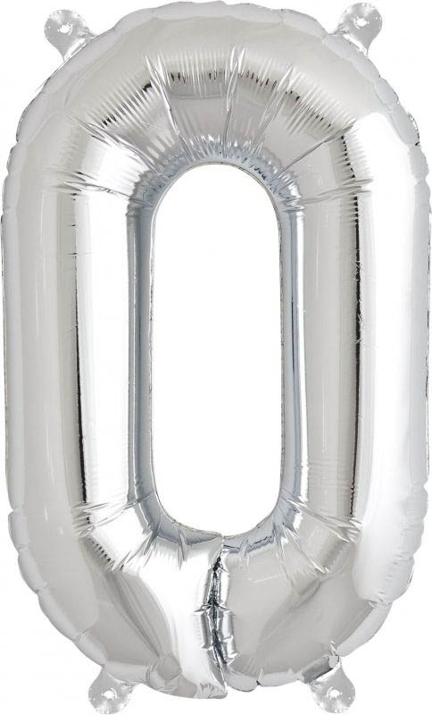 Luftballon Buchstabe O Silber 40cm